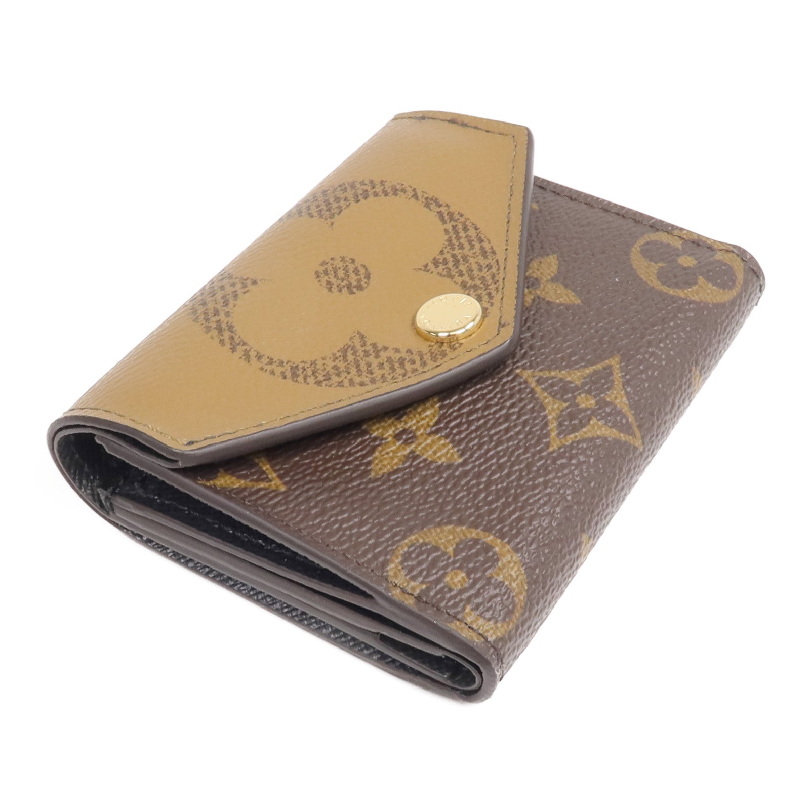 LOUIS VUITTON Monogram/Monogram Reverse Giant Zoe Wallet金扣錢包