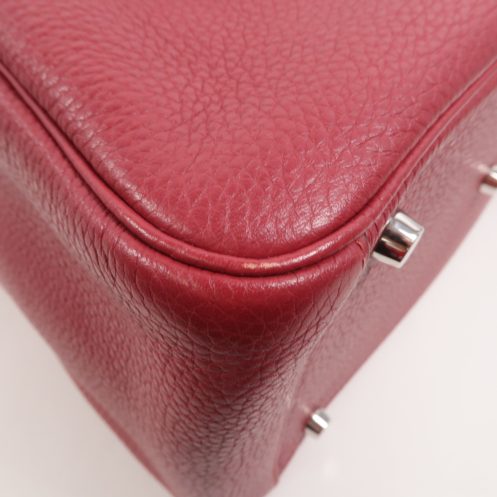 HERMES Clemence皮革Lindy 30手挽肩背兩用袋Ruby