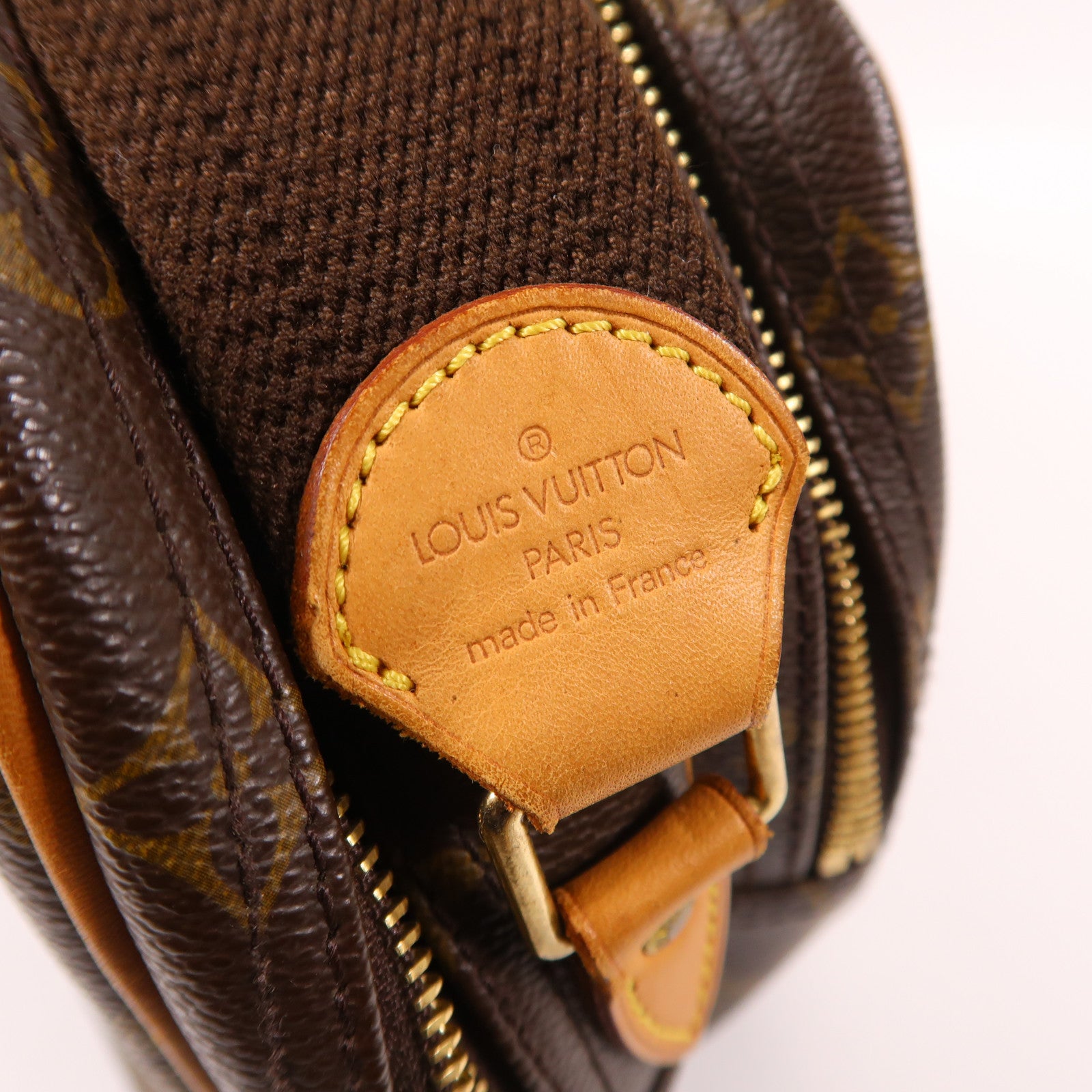 LOUIS VUITTON Monogram Reporter PM金扣肩背袋棕色