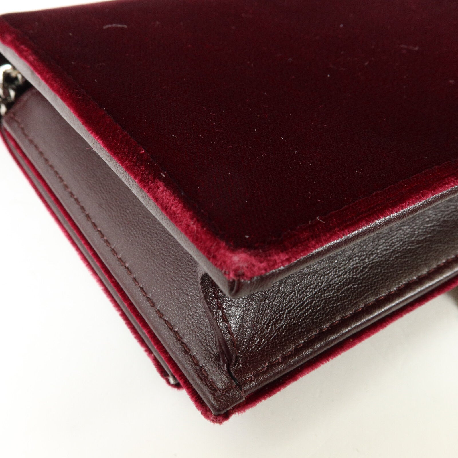 SAINT LAURENT 天鵝絨Tassel Chain Wallet鏈帶肩背袋