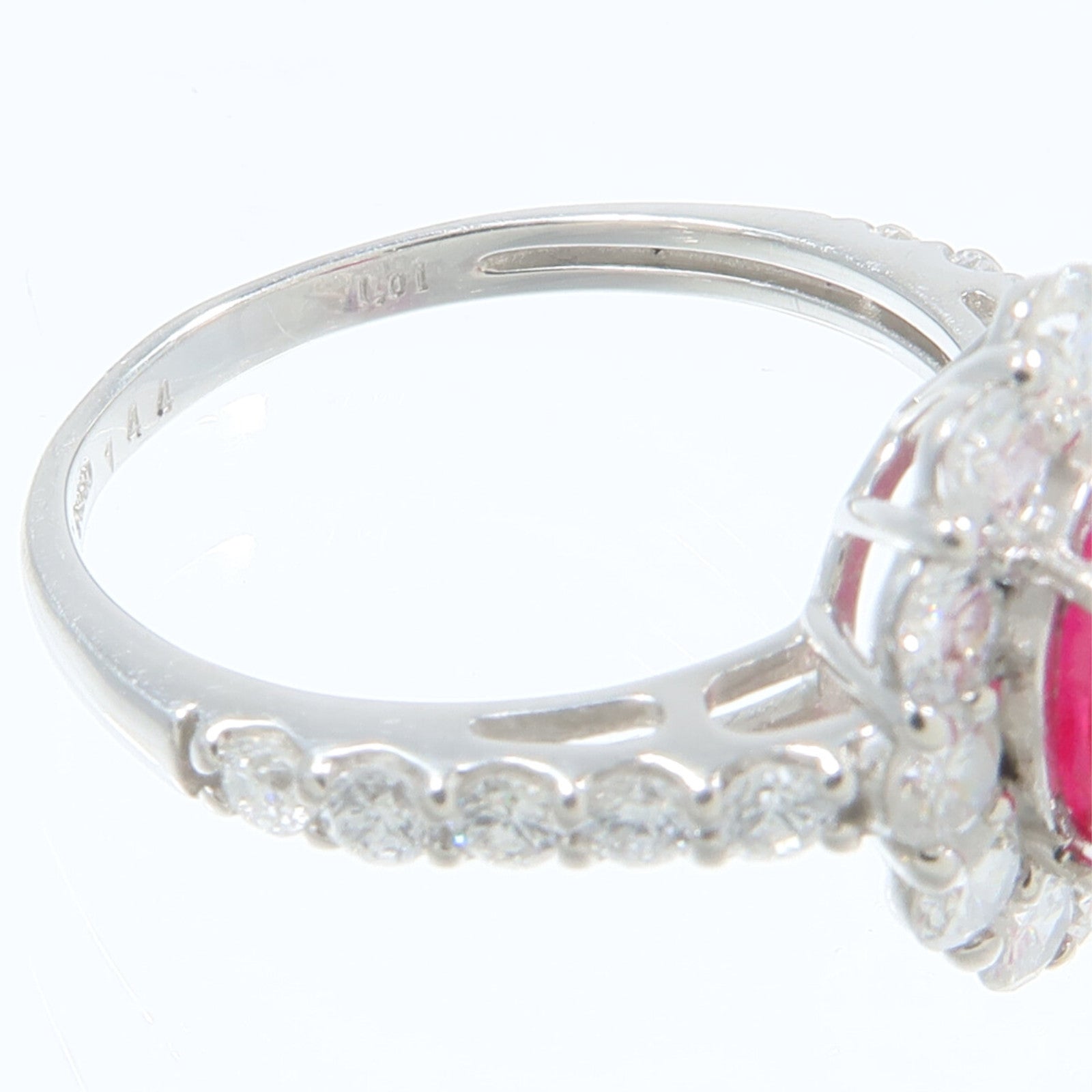 JEWELRY PT950鉑金Ruby Diamond Ring紅寶石/鑽石戒指