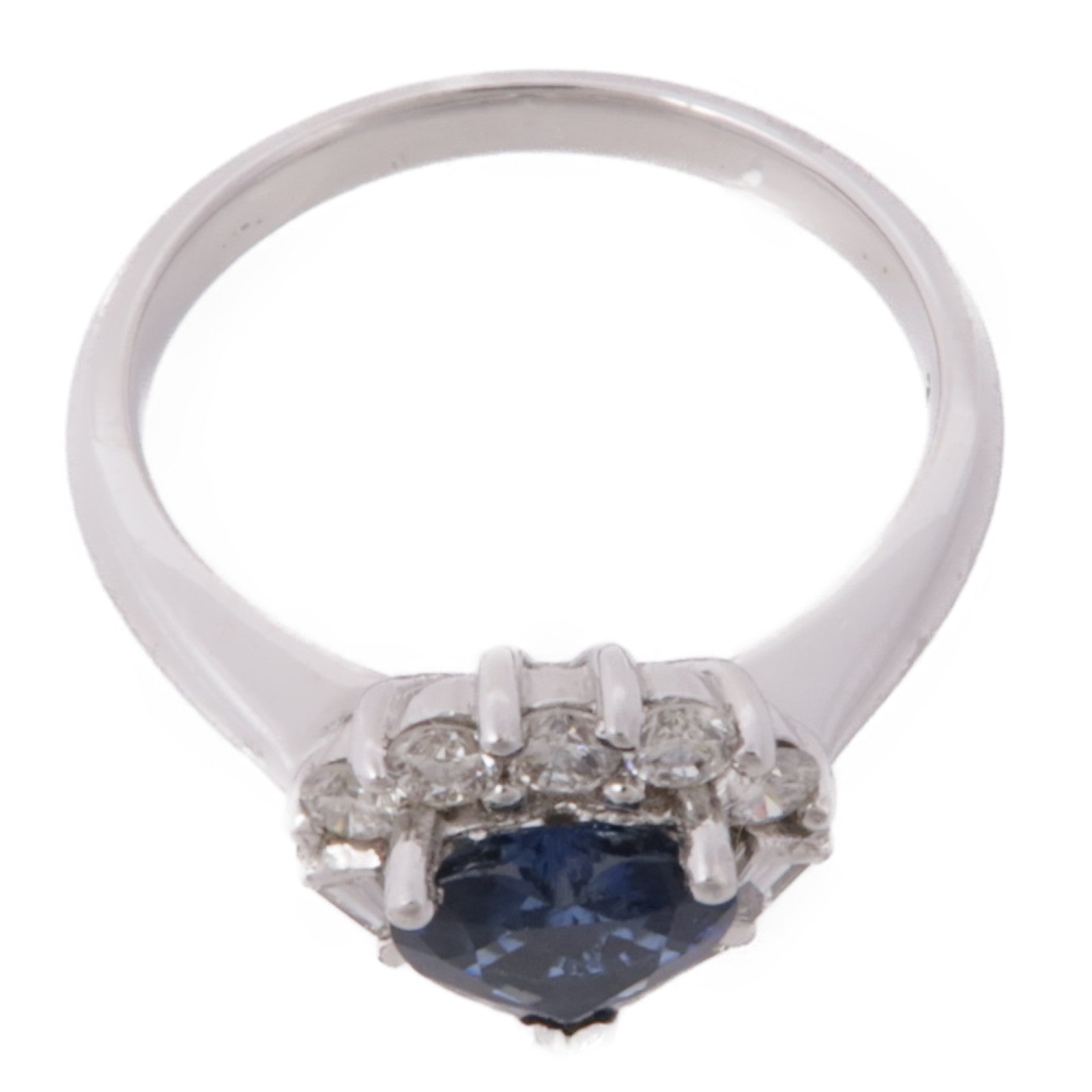 JEWELRY 18K白金Sapphire/Diamond Ring藍寶石/鑽石戒指US#6.25