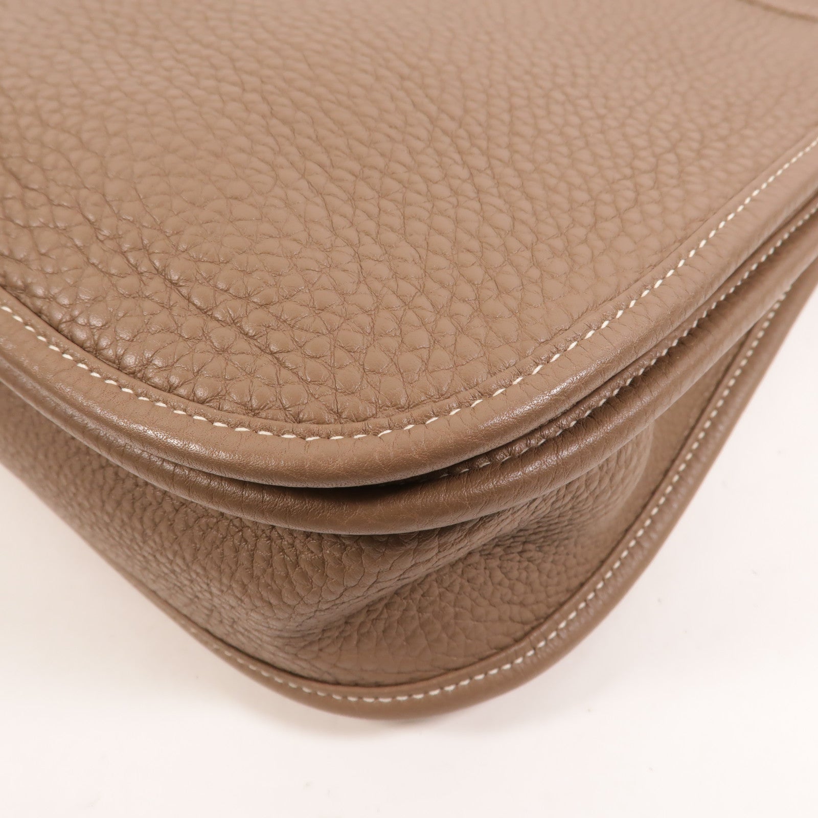 HERMES Clemence皮革Evelyne PM肩背袋Etoupe