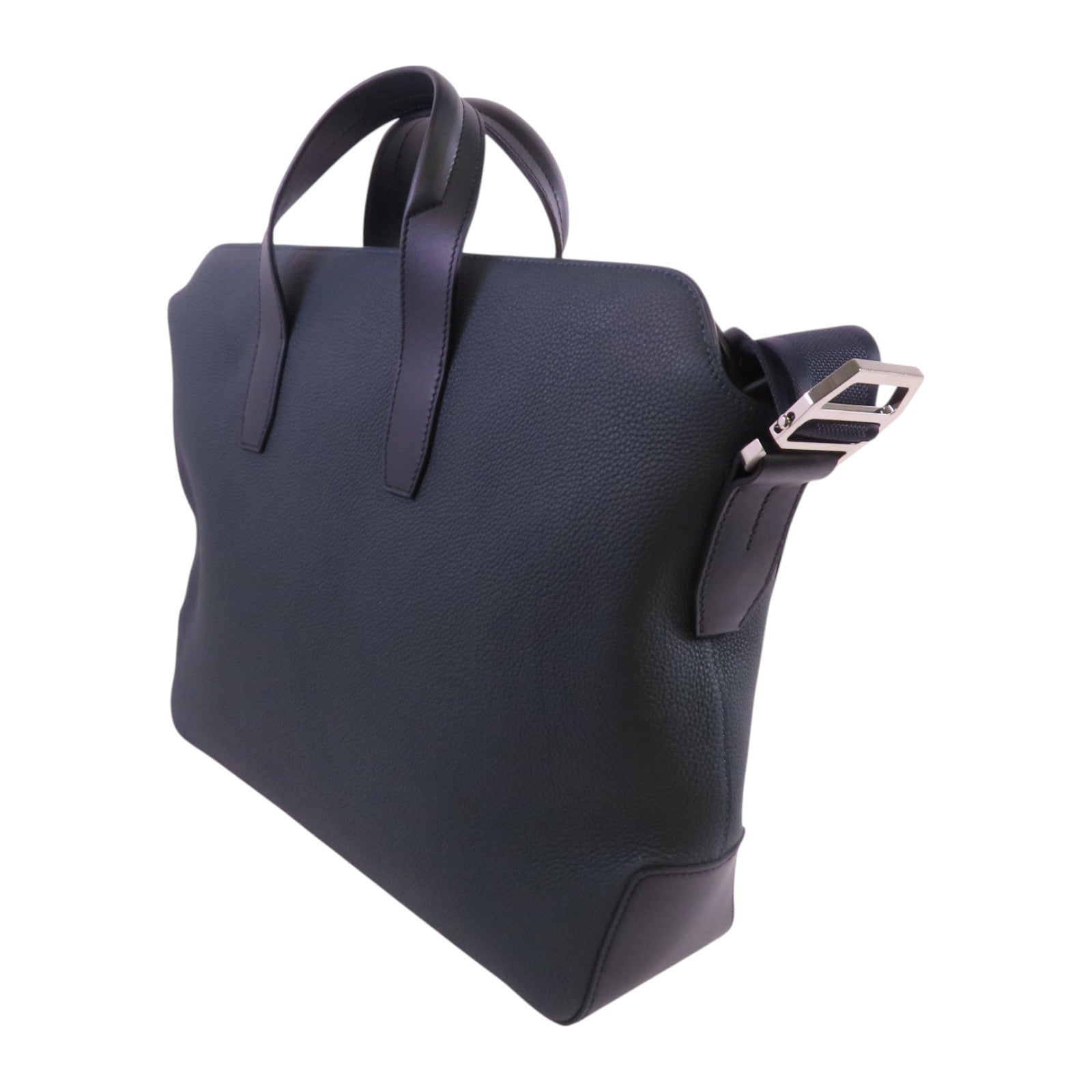 HERMES Togo皮革Citynews Briefcase銀扣公事包
