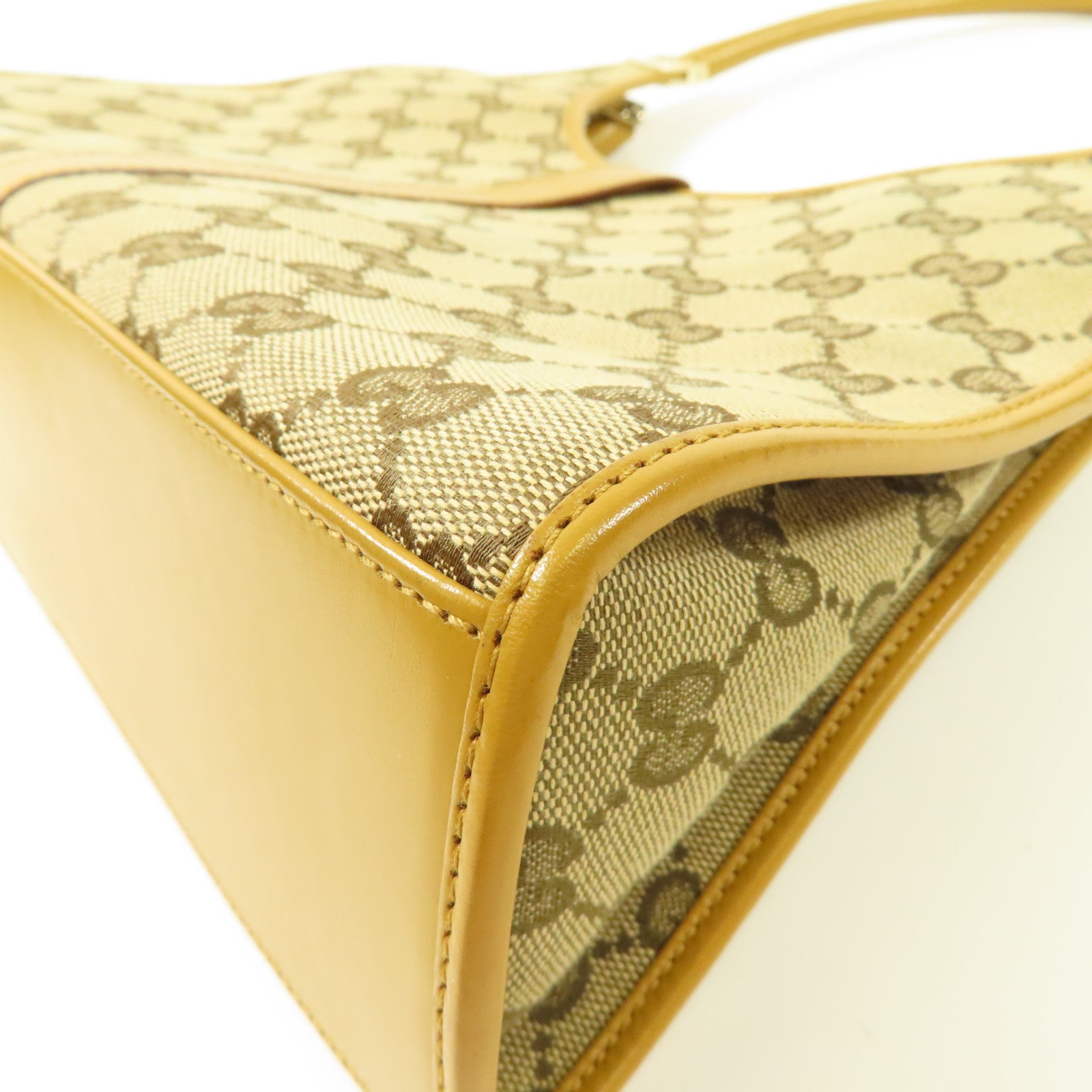 GUCCI 帆布/皮革Shoulder Bag金扣肩背袋