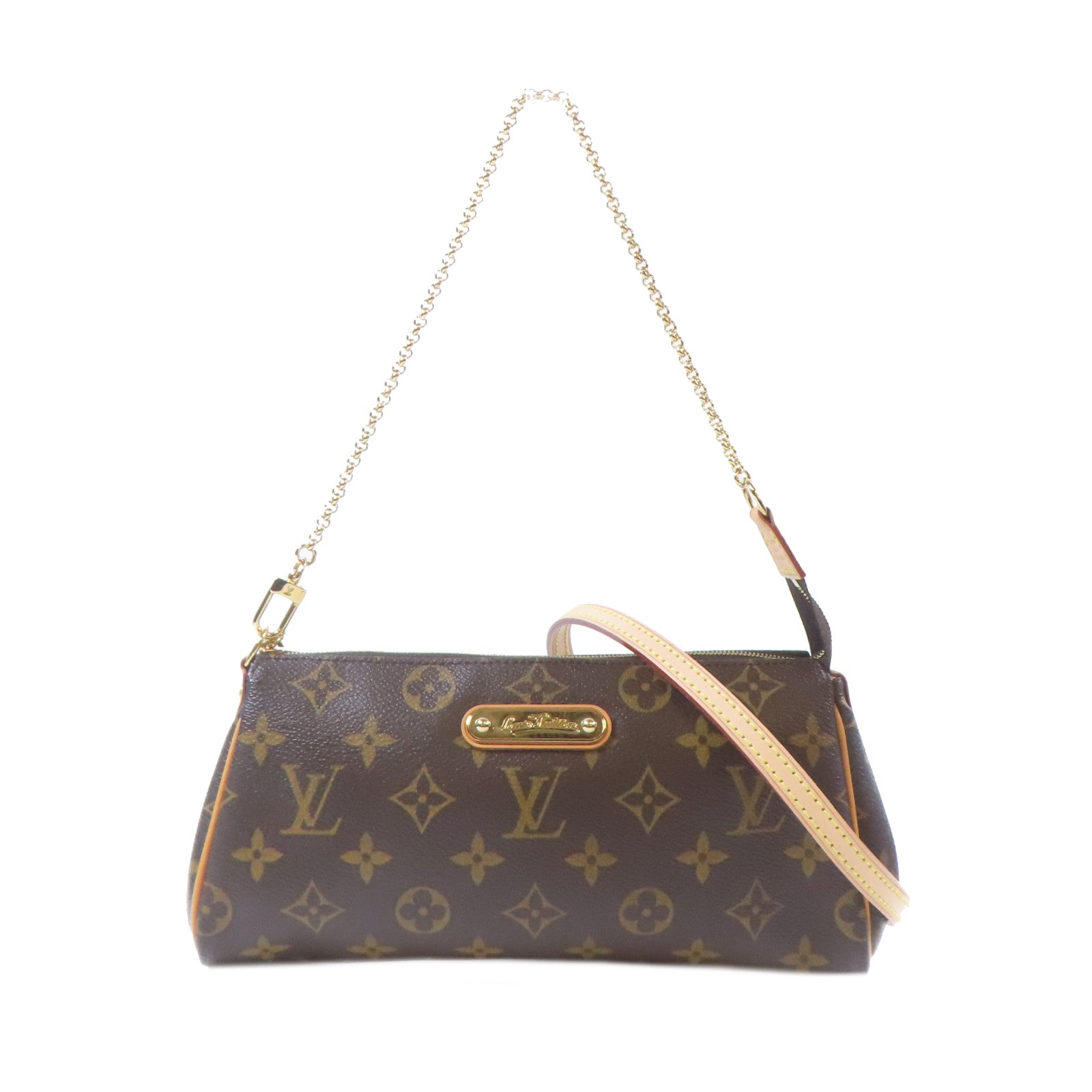 LOUIS VUITTON Monogram Eva金扣手挽肩背兩用袋啡色