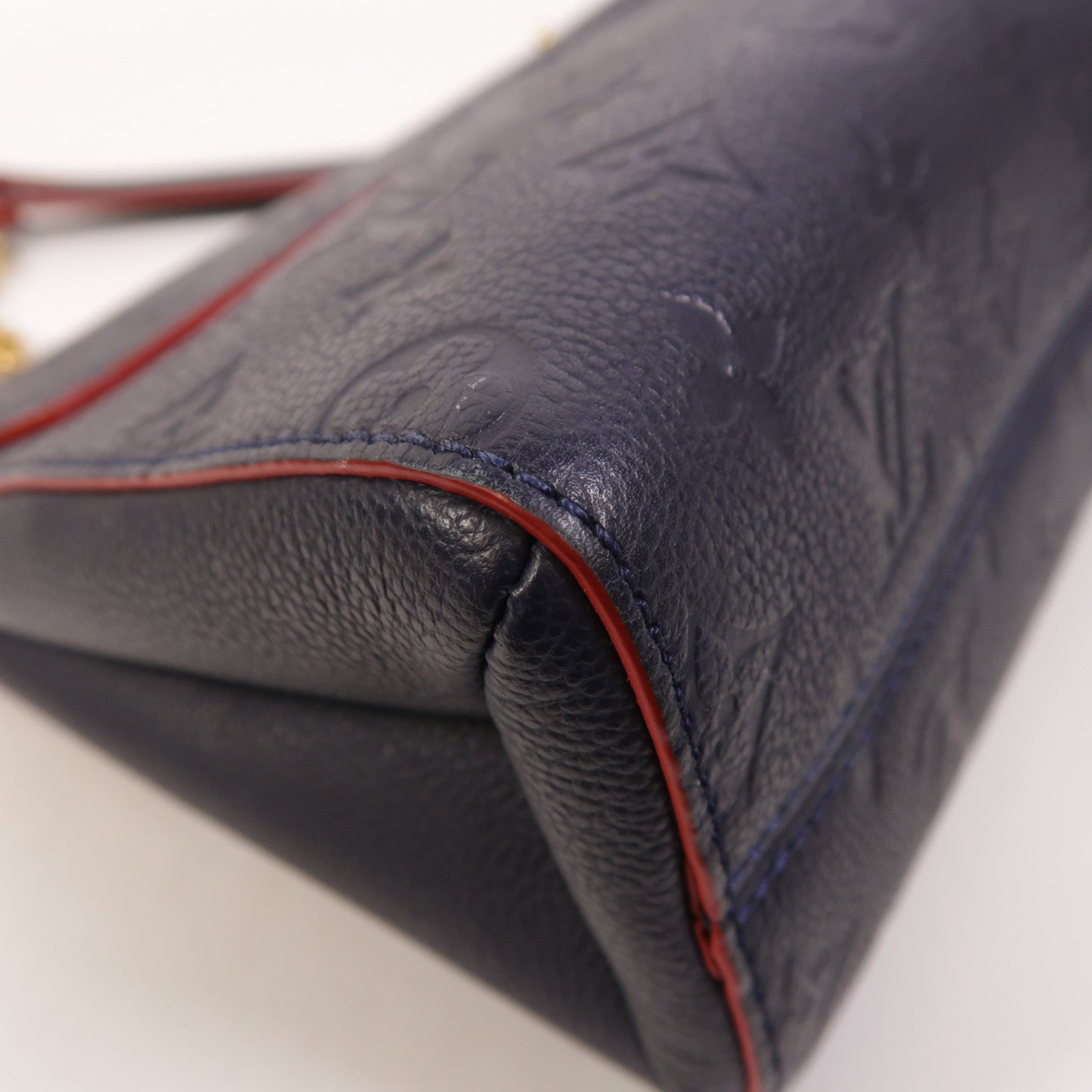 LOUIS VUITTON Monogram Empreinte Vavin PM金扣肩背袋深藍色