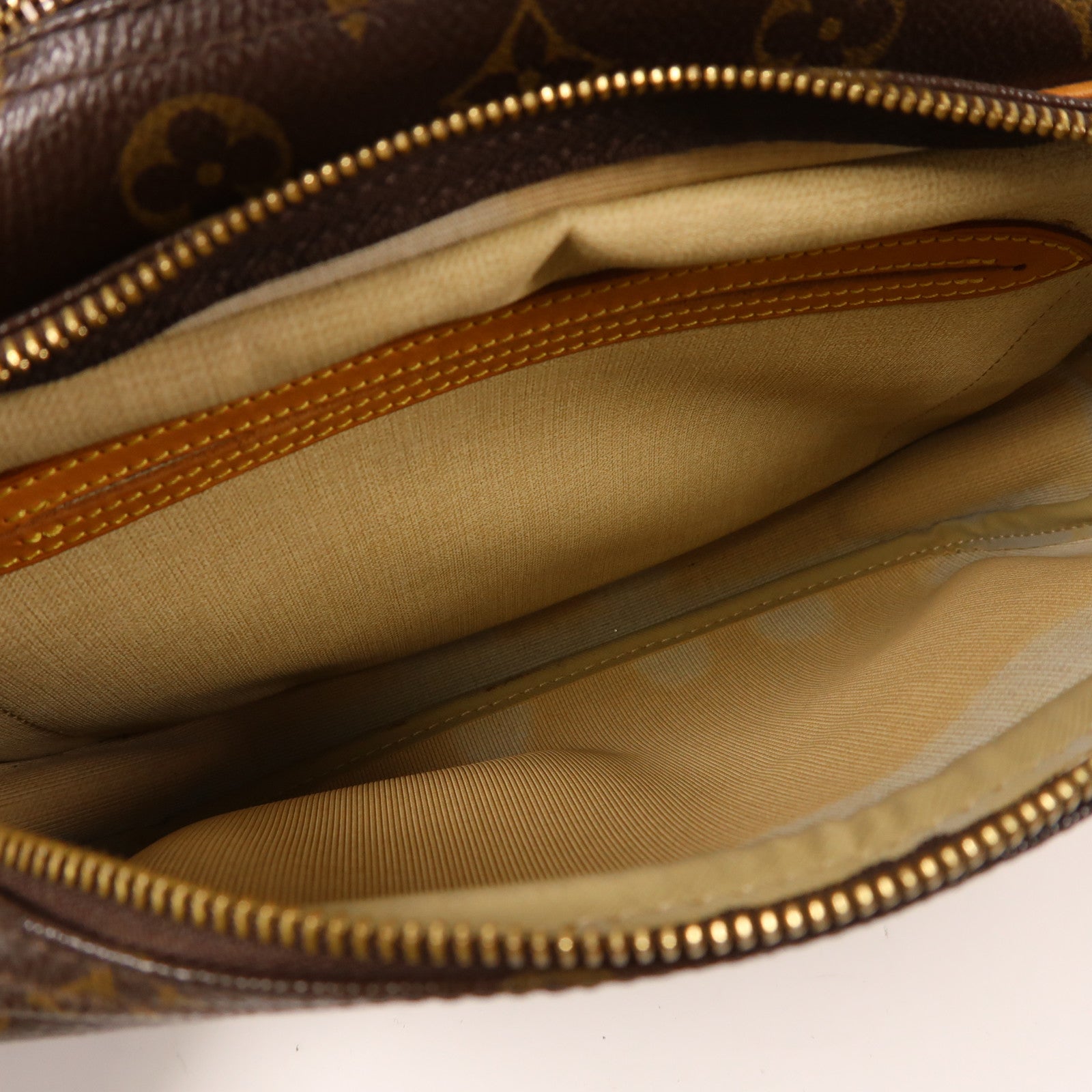 LOUIS VUITTON Monogram Reporter PM金扣肩背袋棕色