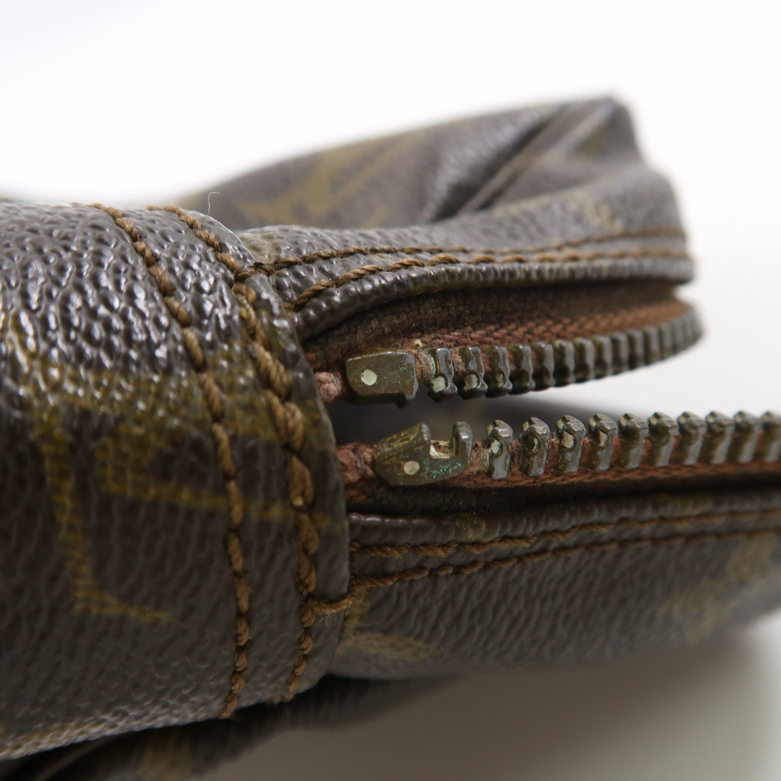 LOUIS VUITTON Monogram Trousse Toilette銀扣手拿包啡色