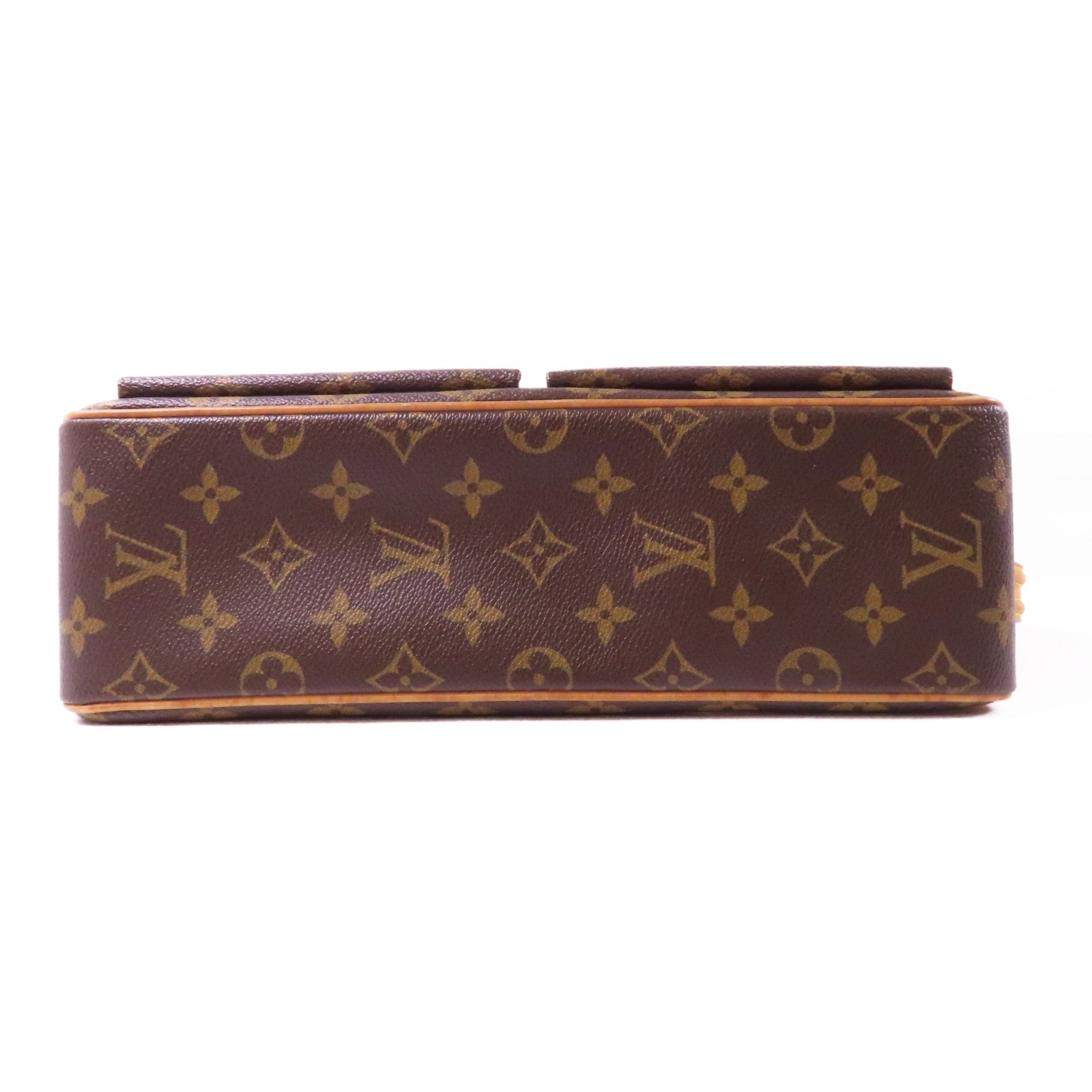 LOUIS VUITTON Monogram Viva Cite MM金扣肩背袋啡色