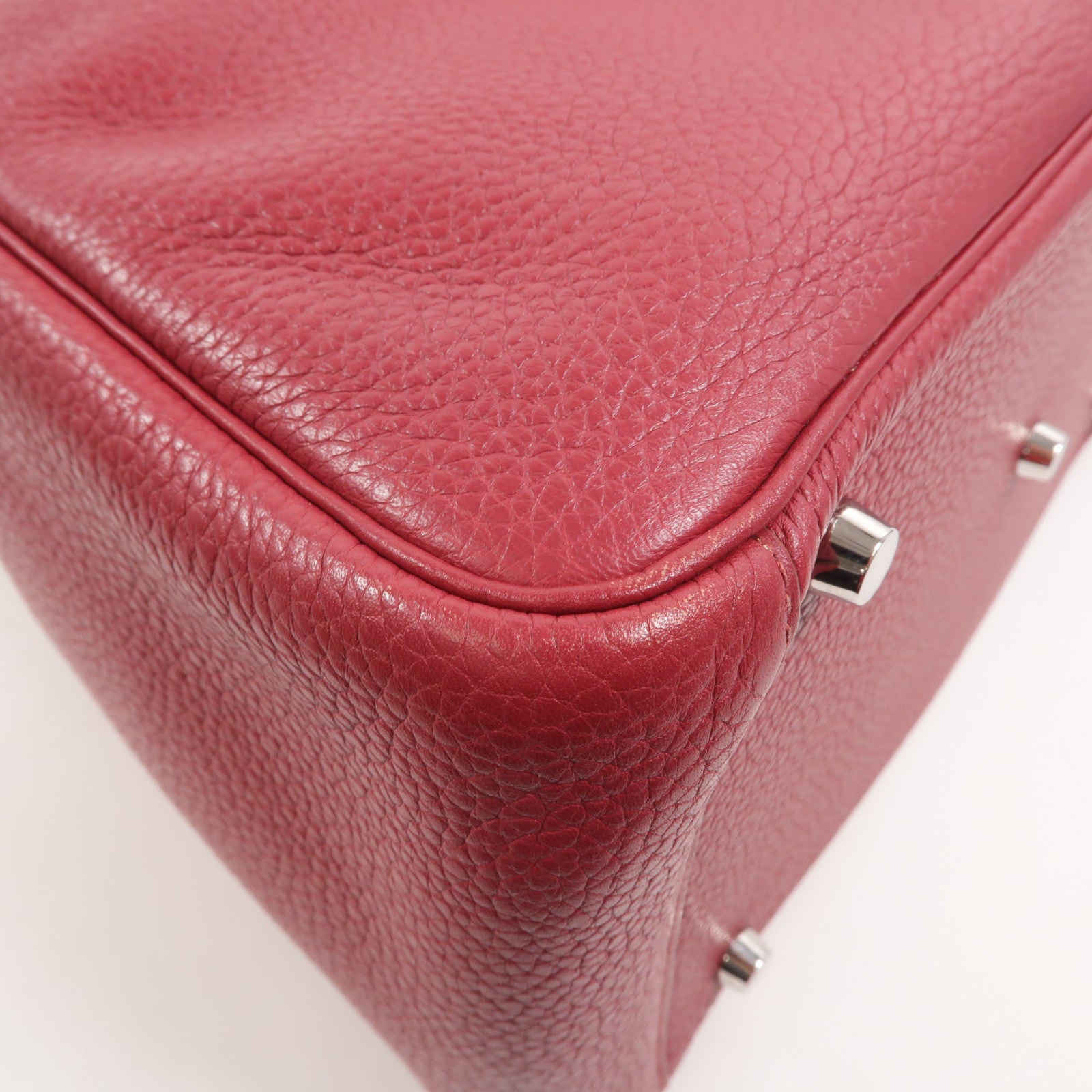 HERMES Clemence皮革Lindy 30手挽肩背兩用袋Ruby