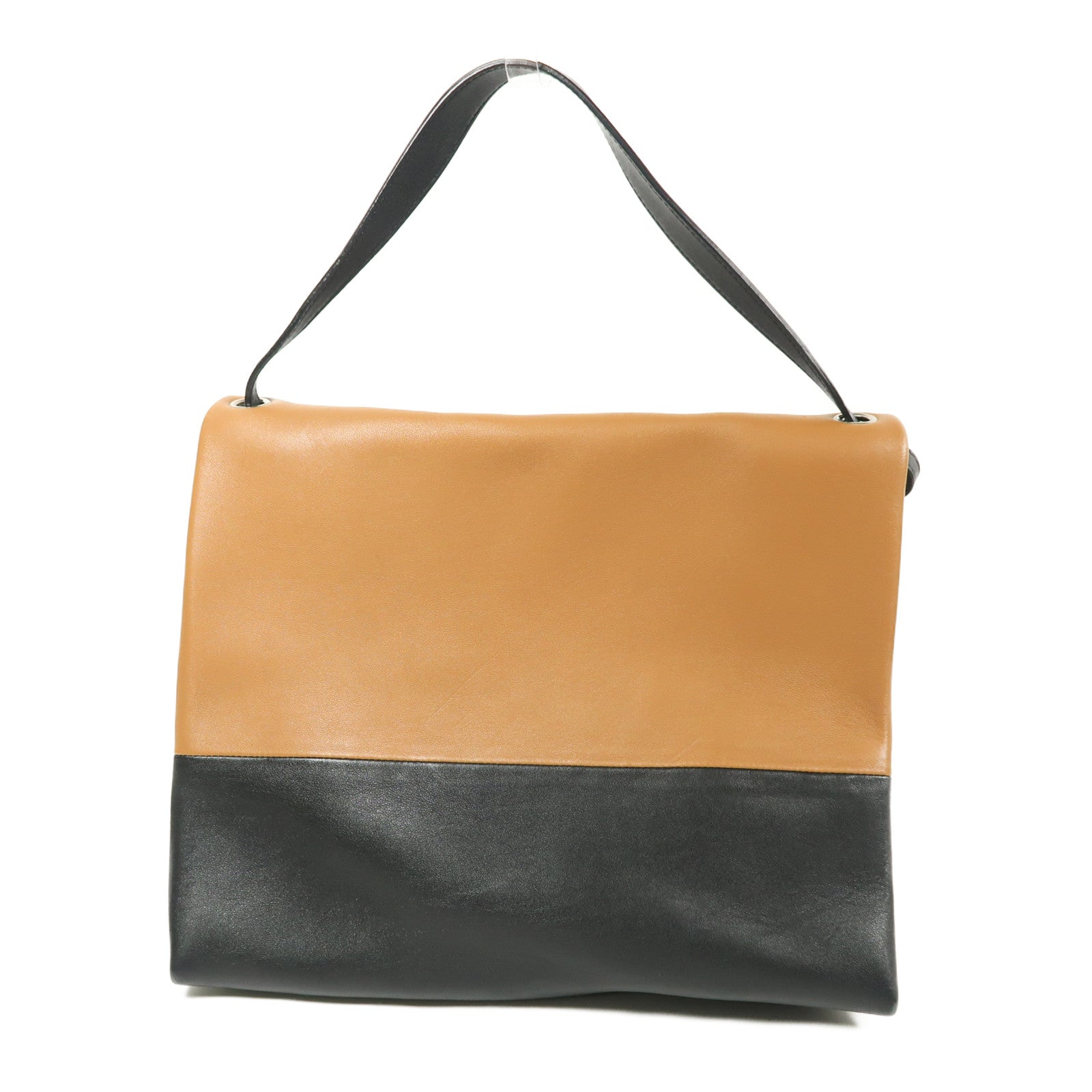 CELINE 牛皮皮革All Soft Mellow Shoulder銀扣肩背袋