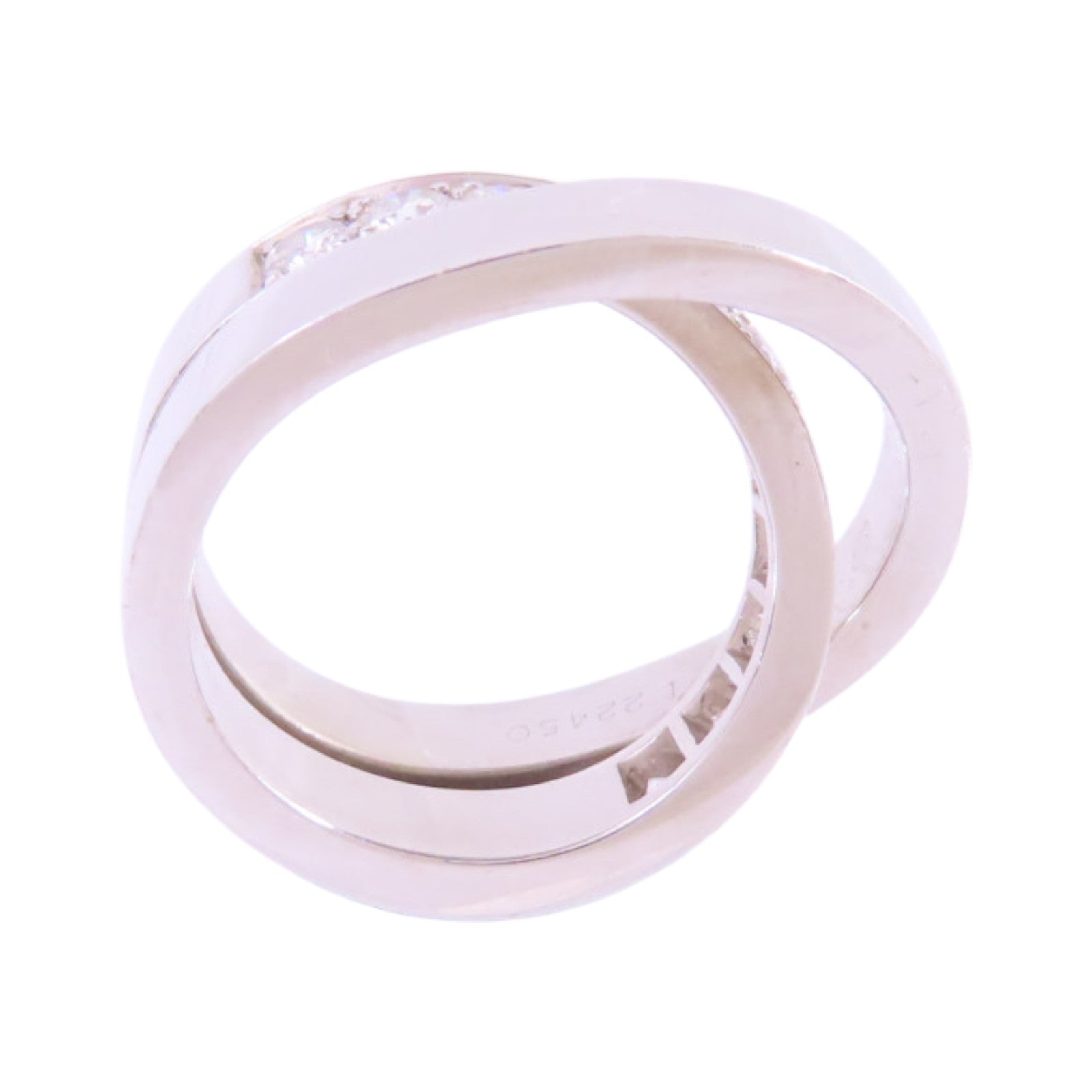CARTIER 18K白金/鑽石Paris Nouvelle Vague Diamond Ring戒指#49/US#5
