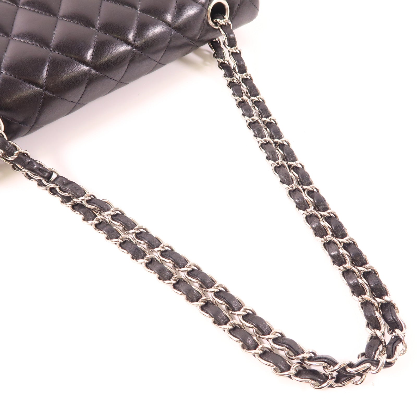 CHANEL 羊皮皮革Classic 25銀扣肩背袋