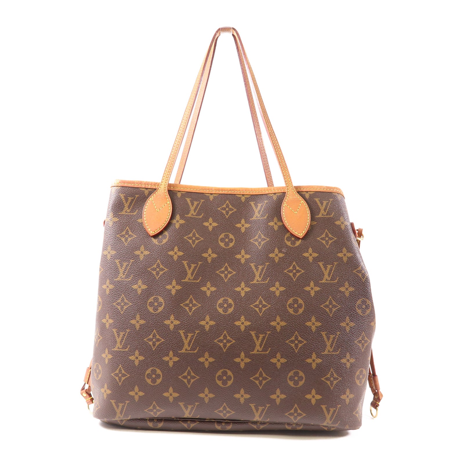 LOUIS VUITTON Monogram Neverfull MM金扣手挽袋