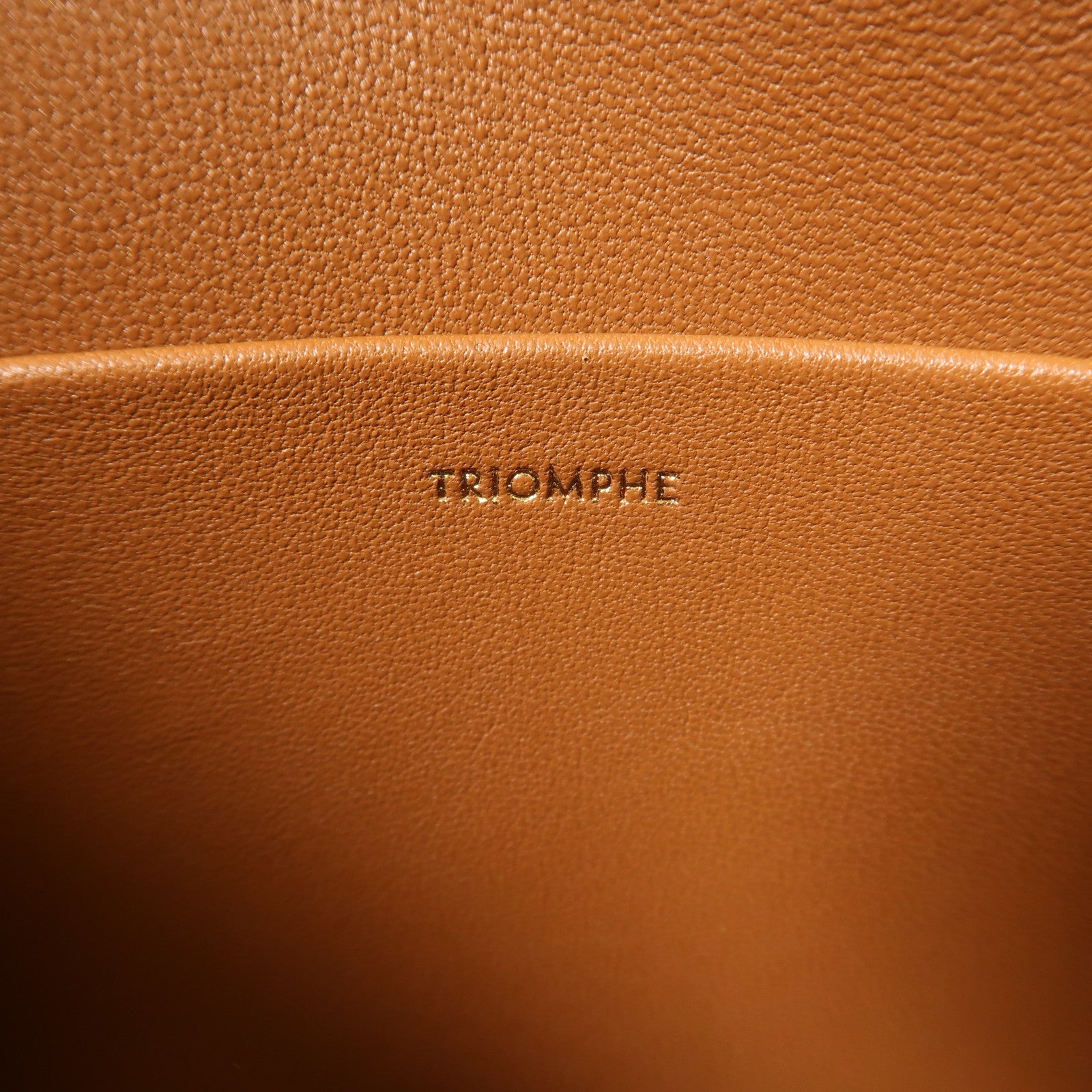 CELINE 牛皮皮革Shoulder Bag金扣肩背袋棕色