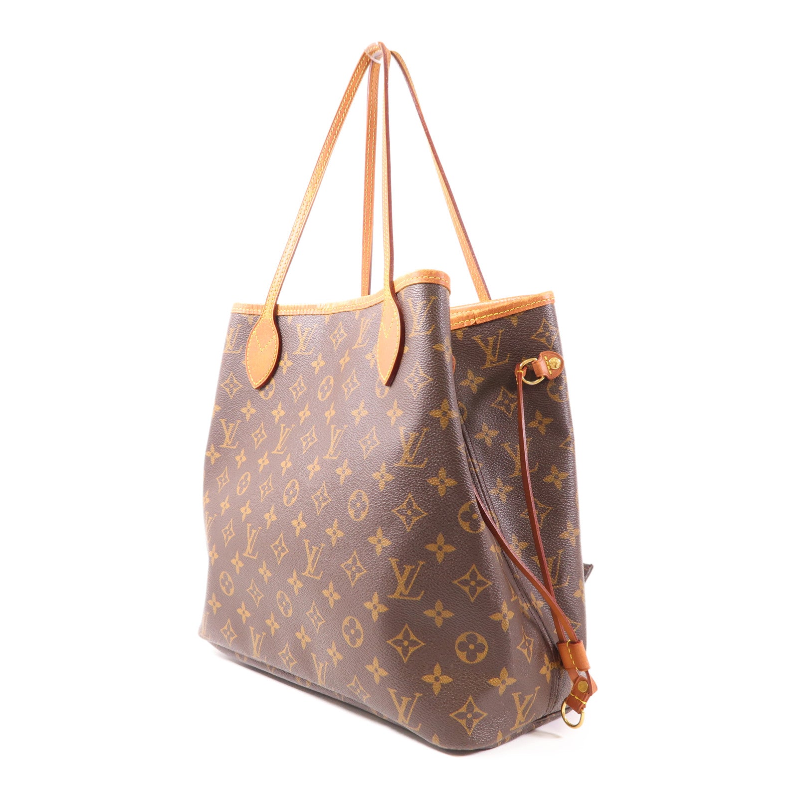 LOUIS VUITTON Monogram Neverfull MM金扣手挽袋