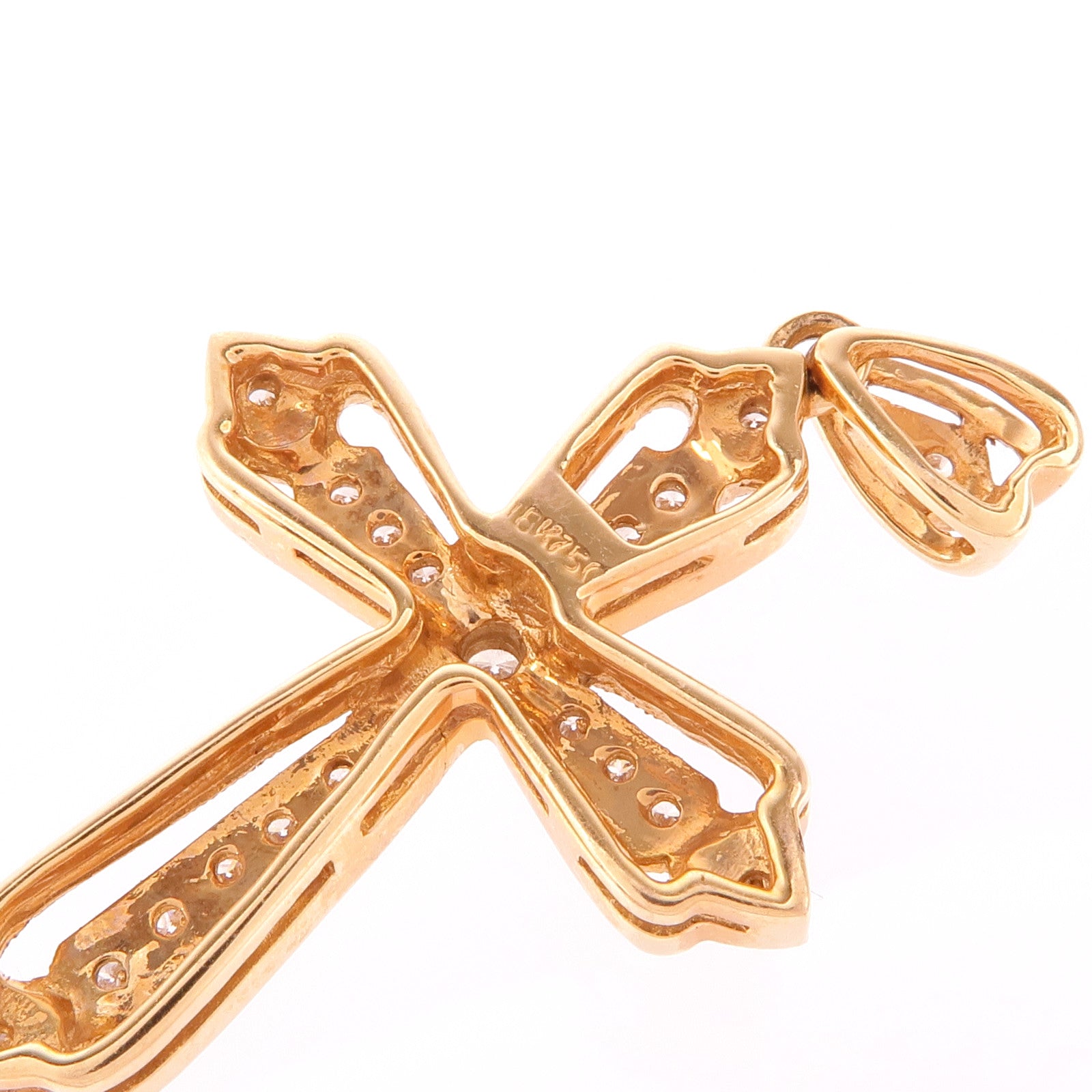 JEWELRY 18K玫瑰金Diamond Pendant Top鑽石吊墜
