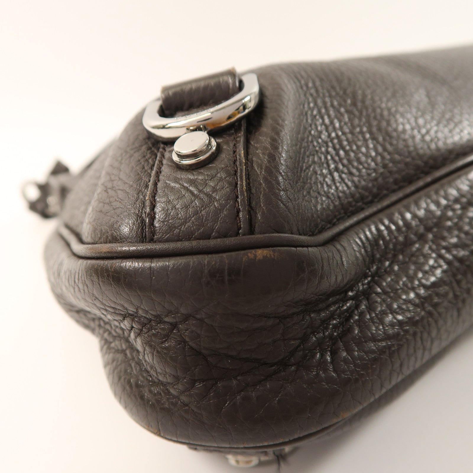GUCCI 牛皮皮革Shoulder Bag銀扣肩背袋