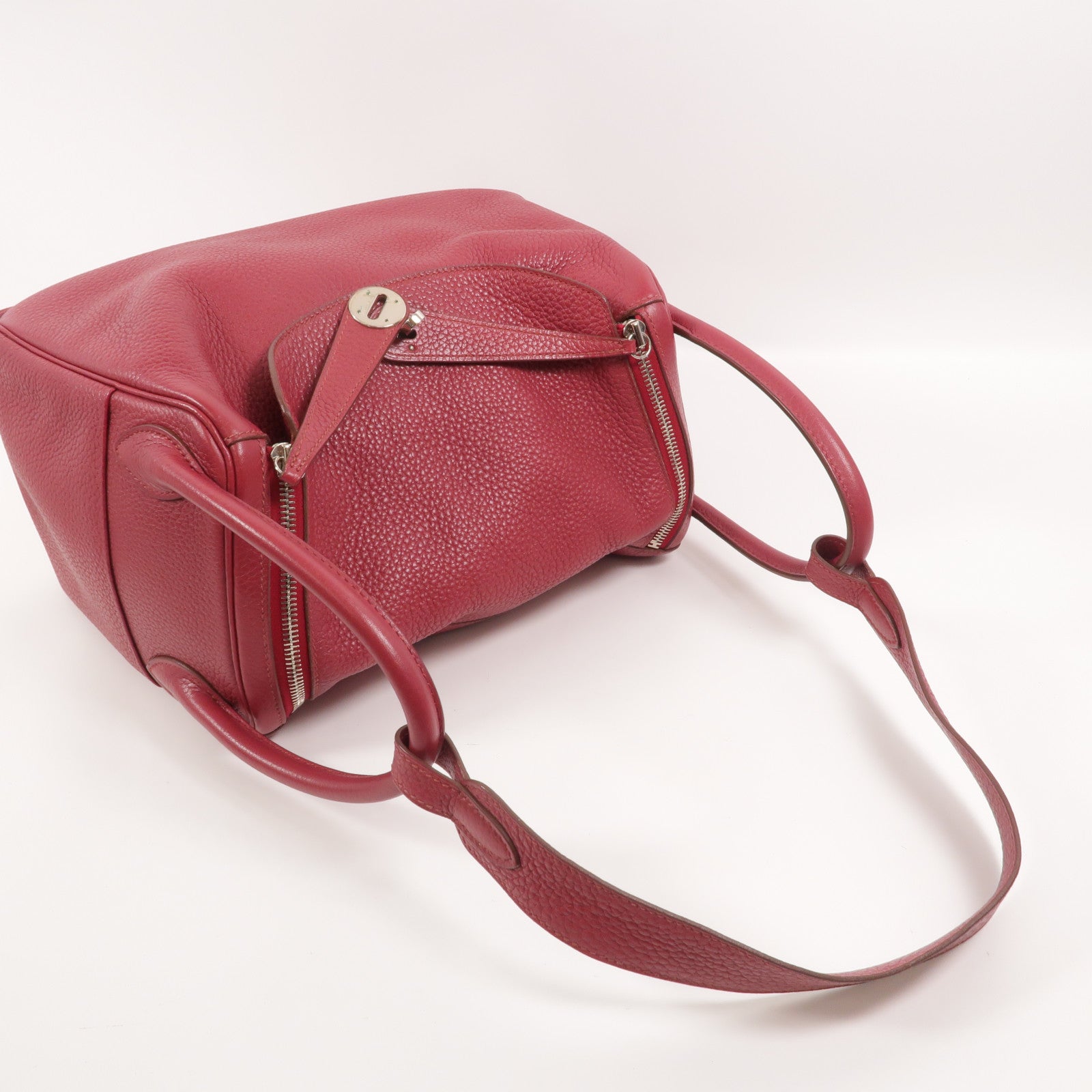 HERMES Clemence皮革Lindy 30手挽肩背兩用袋Ruby
