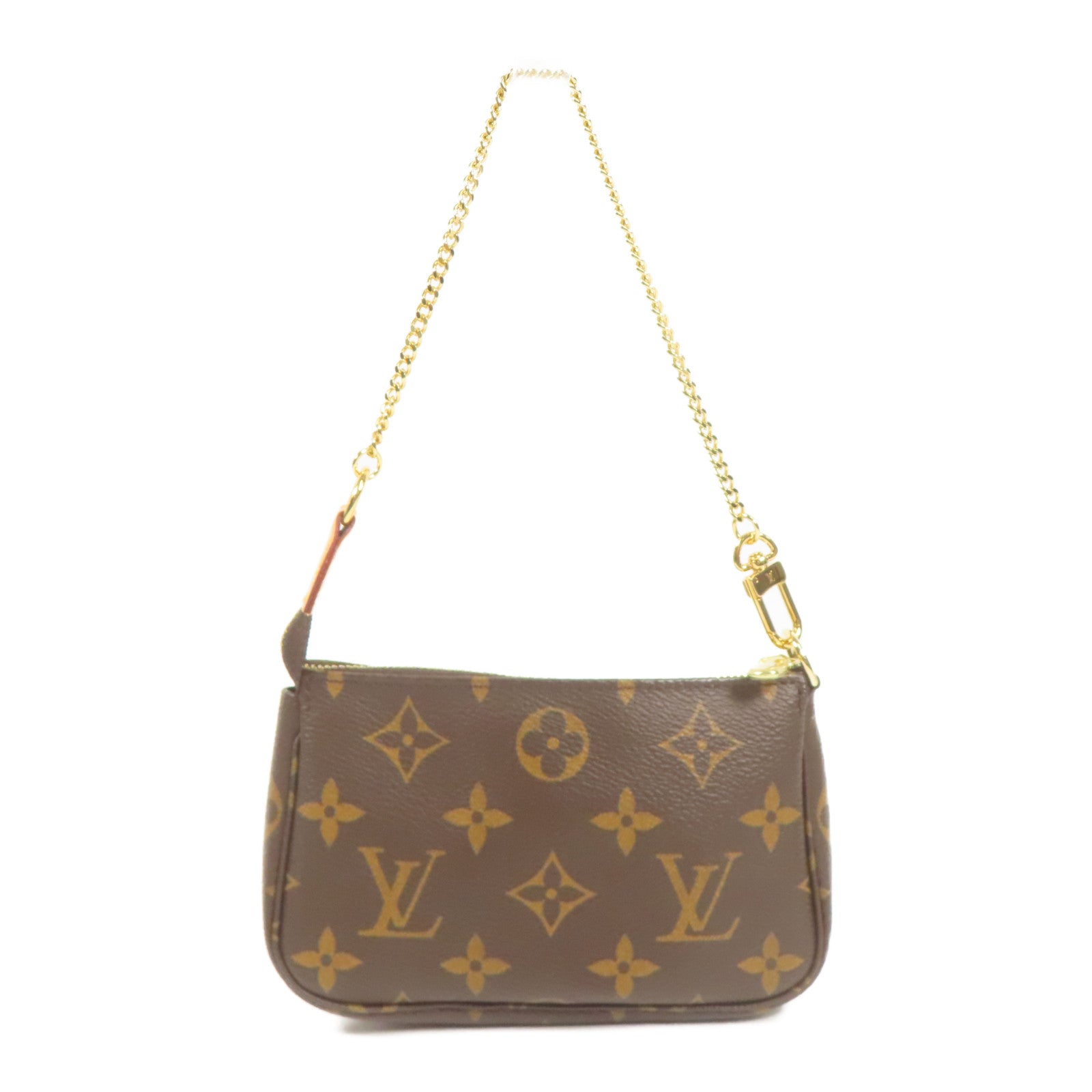 LOUIS VUITTON Monogram Mini Pochette Accessoires金扣手挽袋
