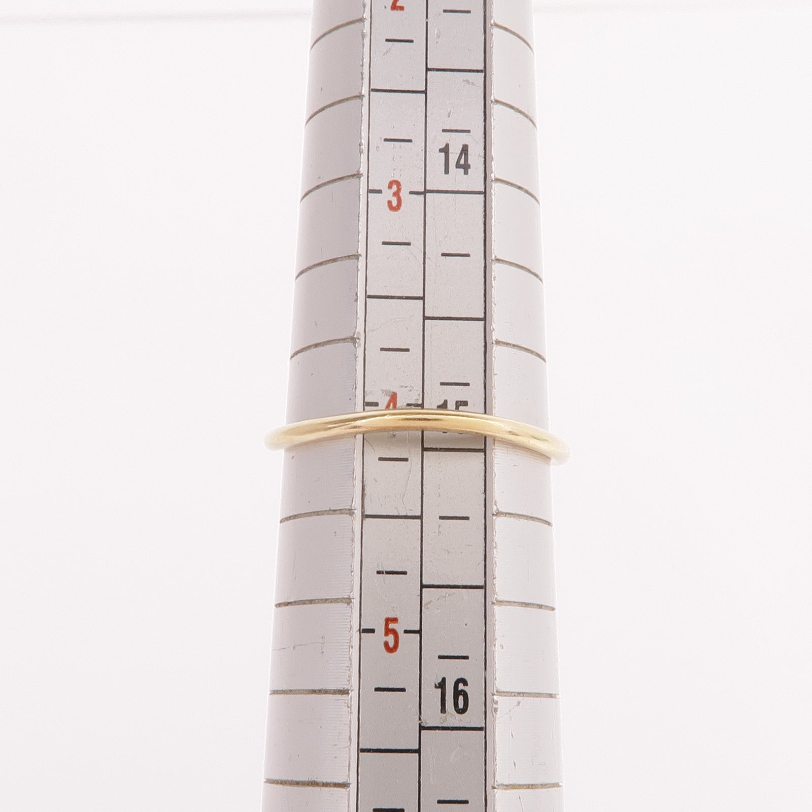 TIFFANY＆CO 18K黃金Wave Single-Row Diamond Ring鑽石戒指US#4.25