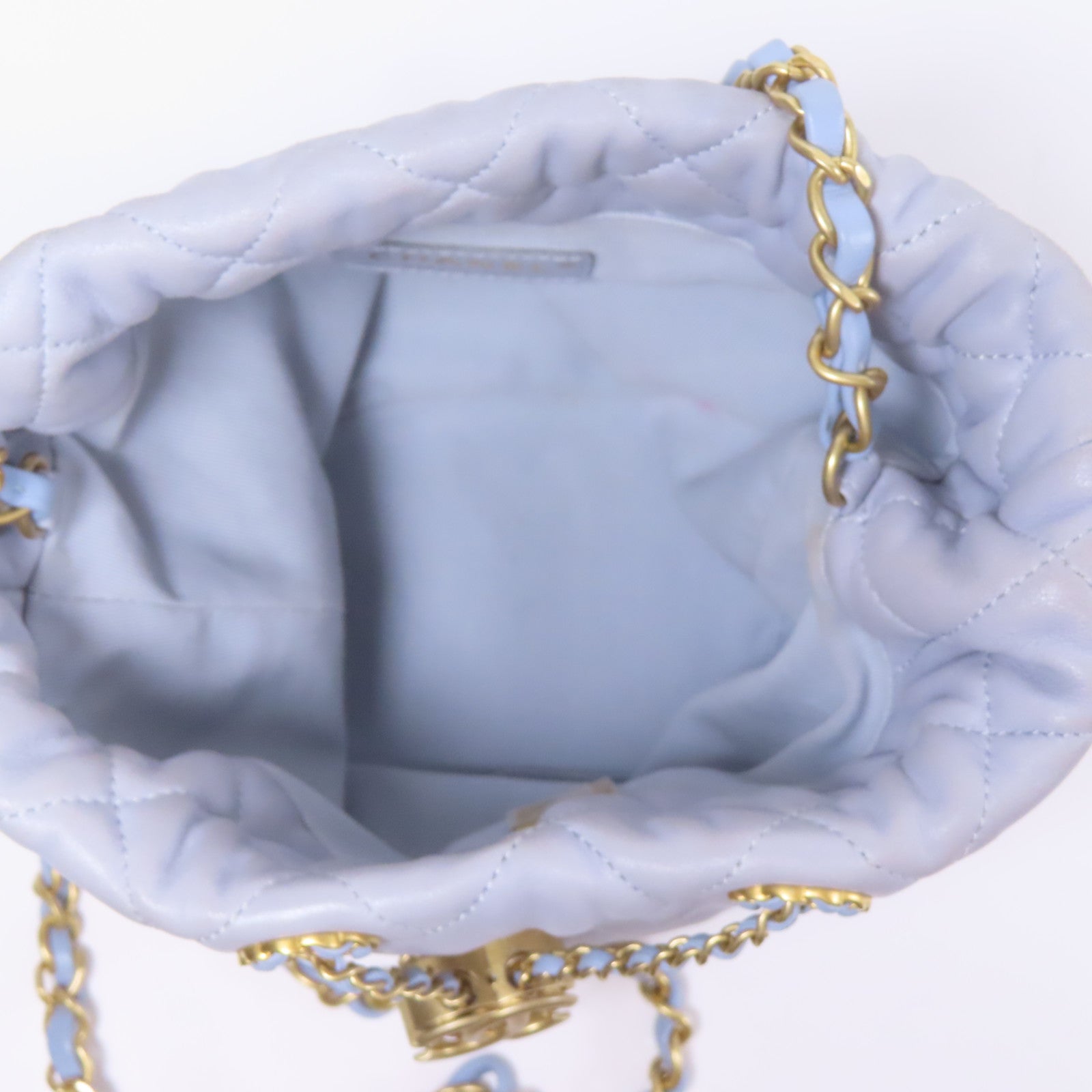 CHANEL 羊皮皮革Chain Shoulder金扣鏈帶肩背袋