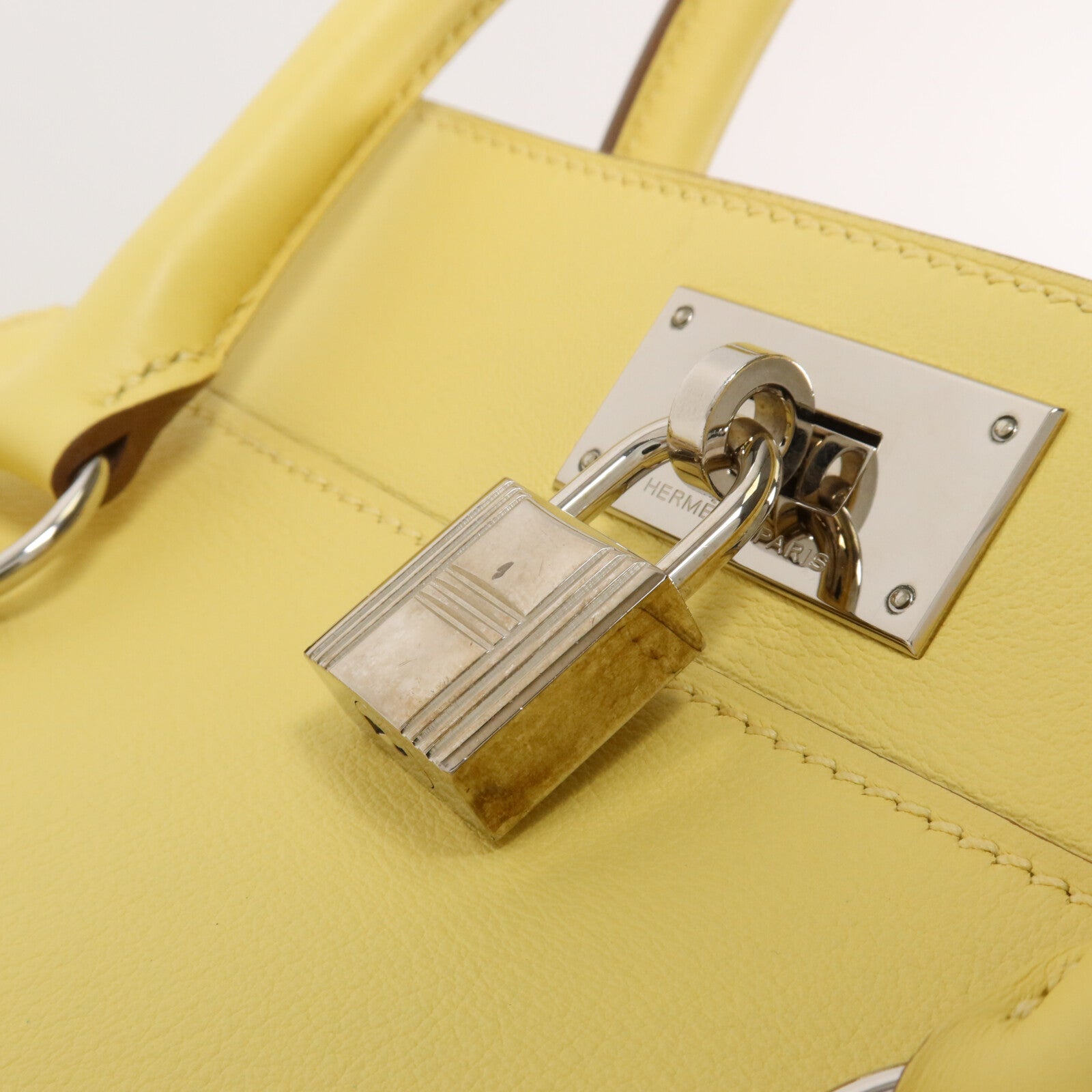 HERMES Evercolor皮革Toolbox 20手挽肩背兩用袋Jaune Poussin