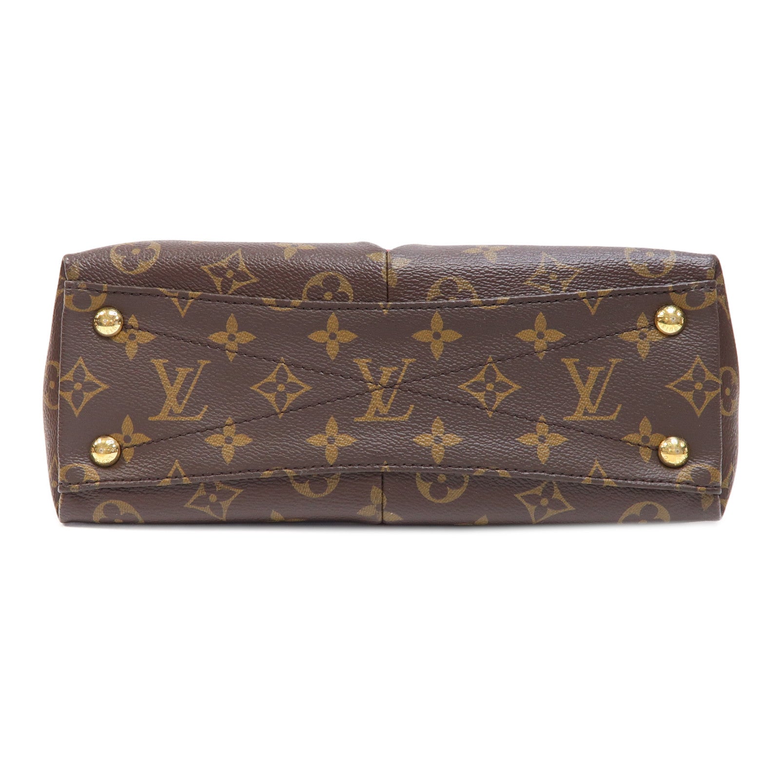 LOUIS VUITTON Monogram V Tote BB金扣手挽肩背兩用袋啡色/紅色