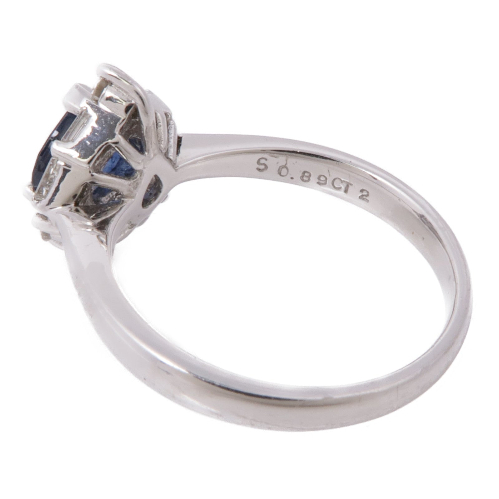 JEWELRY 18K白金Sapphire/Diamond Ring藍寶石/鑽石戒指US#6.25