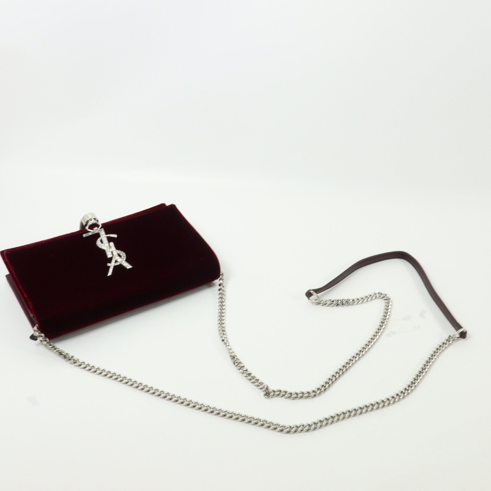 SAINT LAURENT 天鵝絨Tassel Chain Wallet鏈帶肩背袋
