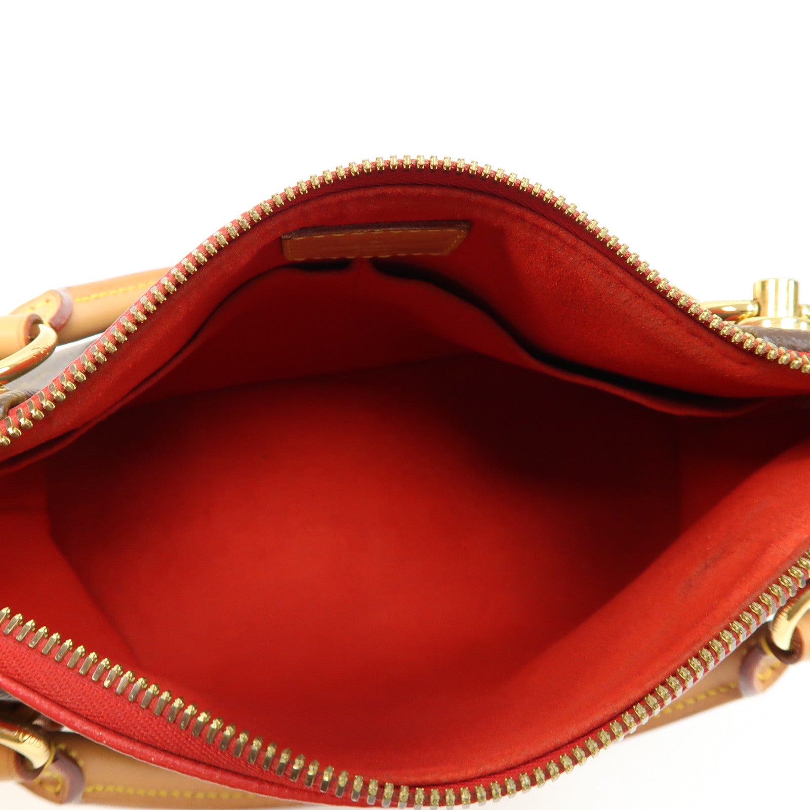 LOUIS VUITTON Monogram V Tote BB金扣手挽肩背兩用袋啡色/紅色