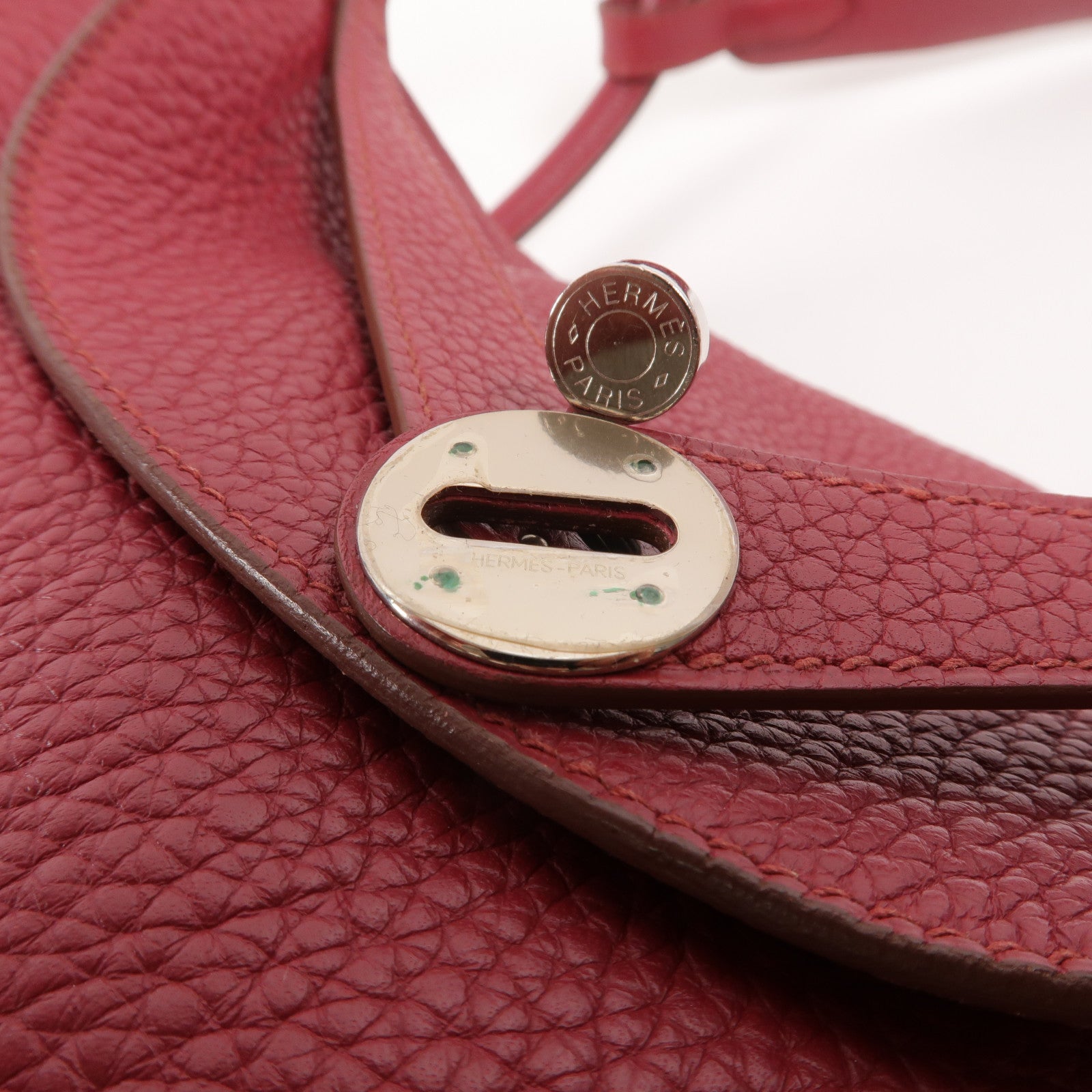 HERMES Clemence皮革Lindy 30手挽肩背兩用袋Ruby
