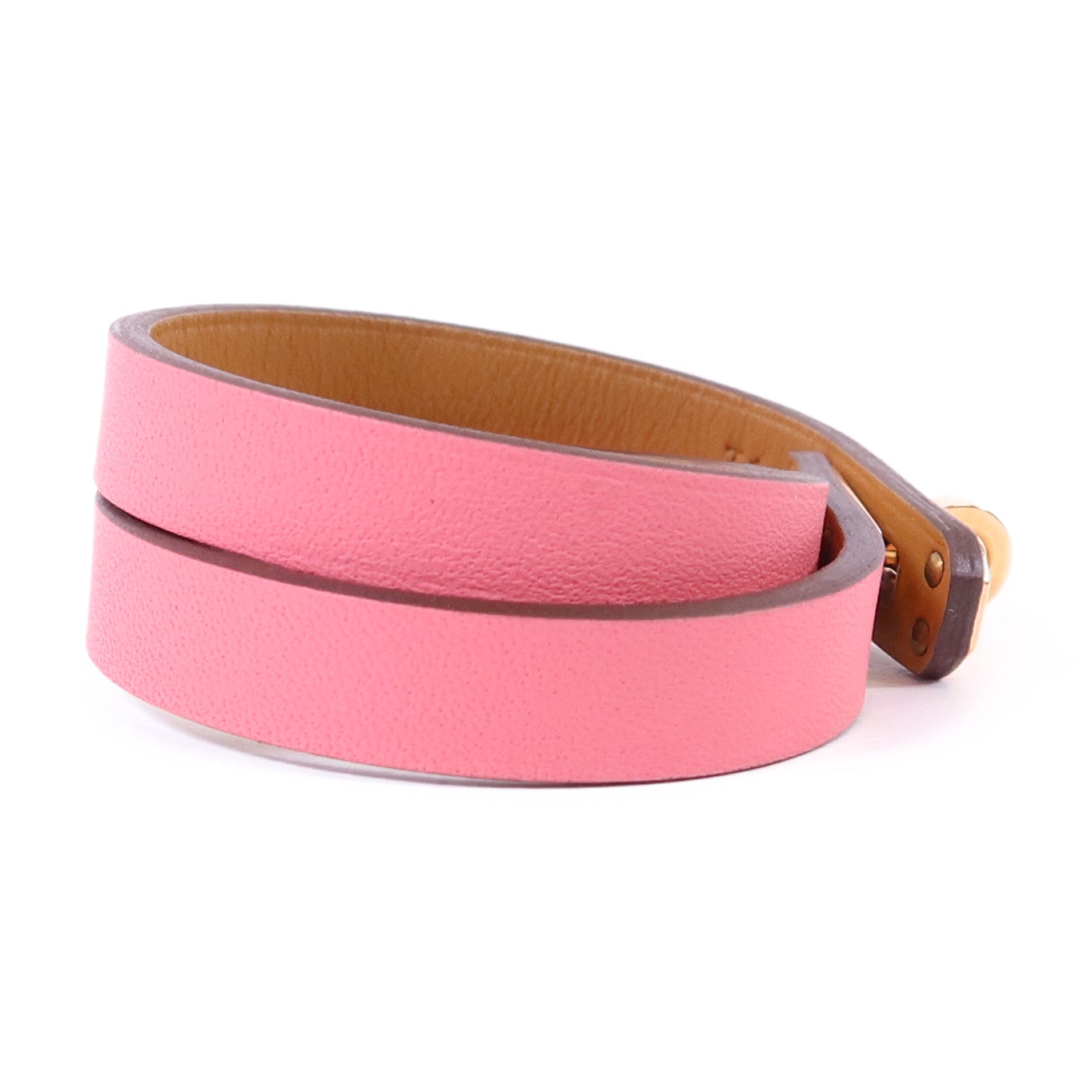 HERMES 【激減優惠】Swift皮革Mini Kelly Double Tour Bracelet金扣手鐲