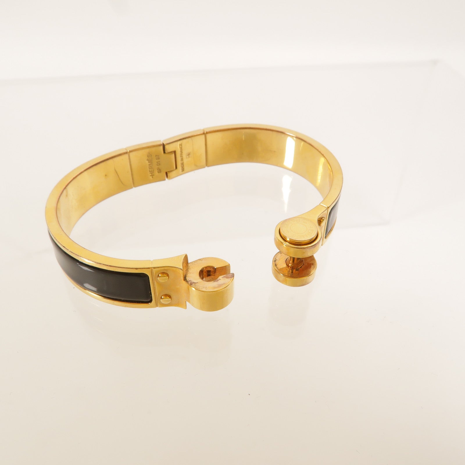 HERMES 金屬Charniere Narrow Bangle手鐲