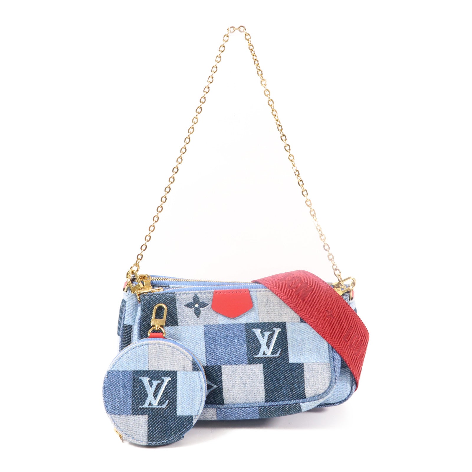 LOUIS VUITTON Monogram Denim Multi Pochette Accessoires肩背袋