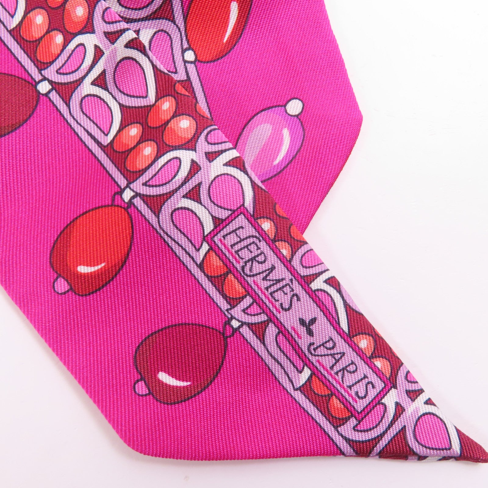 HERMES 絲質Twilly絲巾