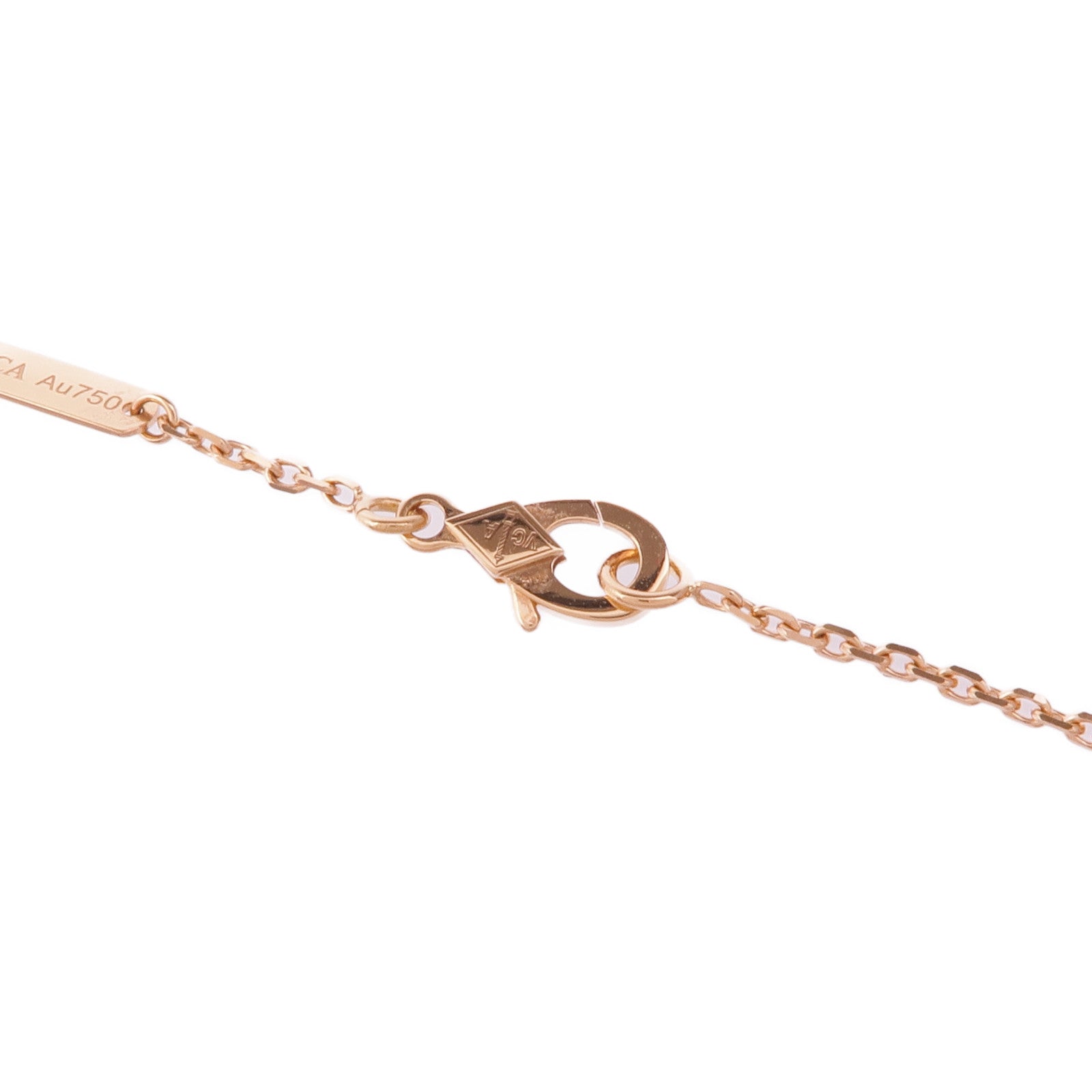 Van Cleef & Arpels 18K玫瑰金Vintage Alhambra Pendant鑽石項鍊