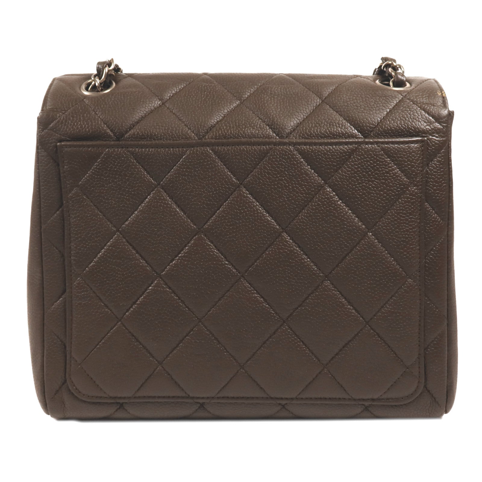 CHANEL 牛皮皮革Classic Flap銀扣鏈帶肩背袋