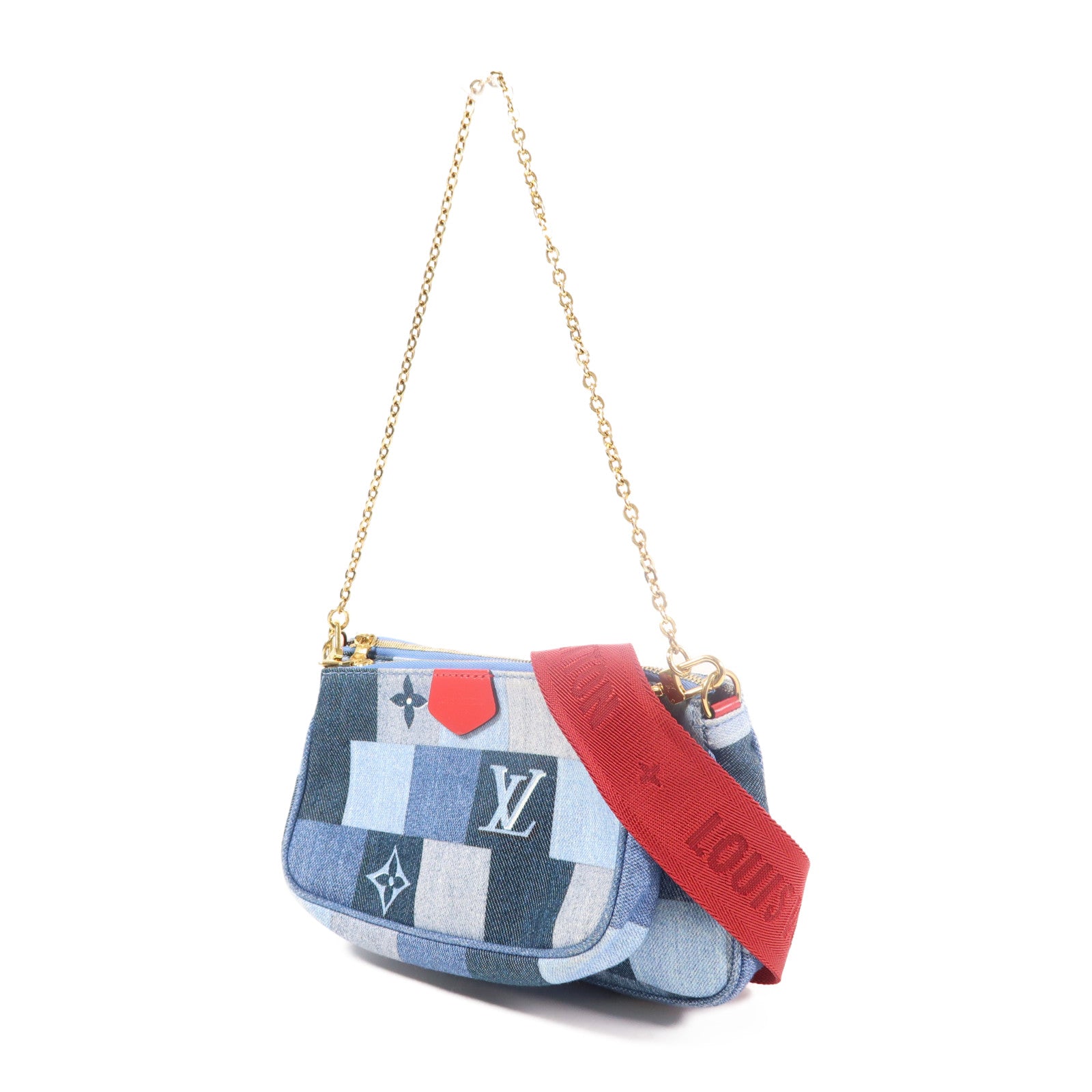 LOUIS VUITTON Monogram Denim Multi Pochette Accessoires肩背袋