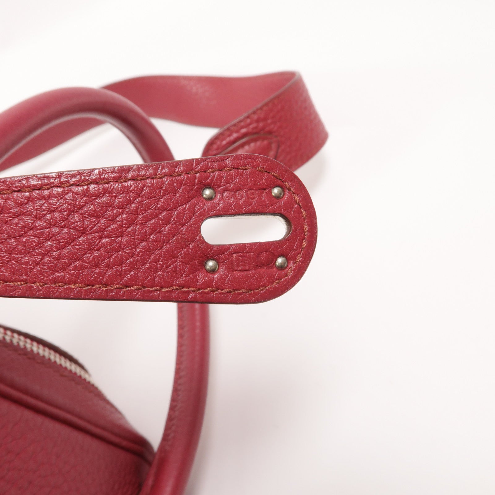 HERMES Clemence皮革Lindy 30手挽肩背兩用袋Ruby