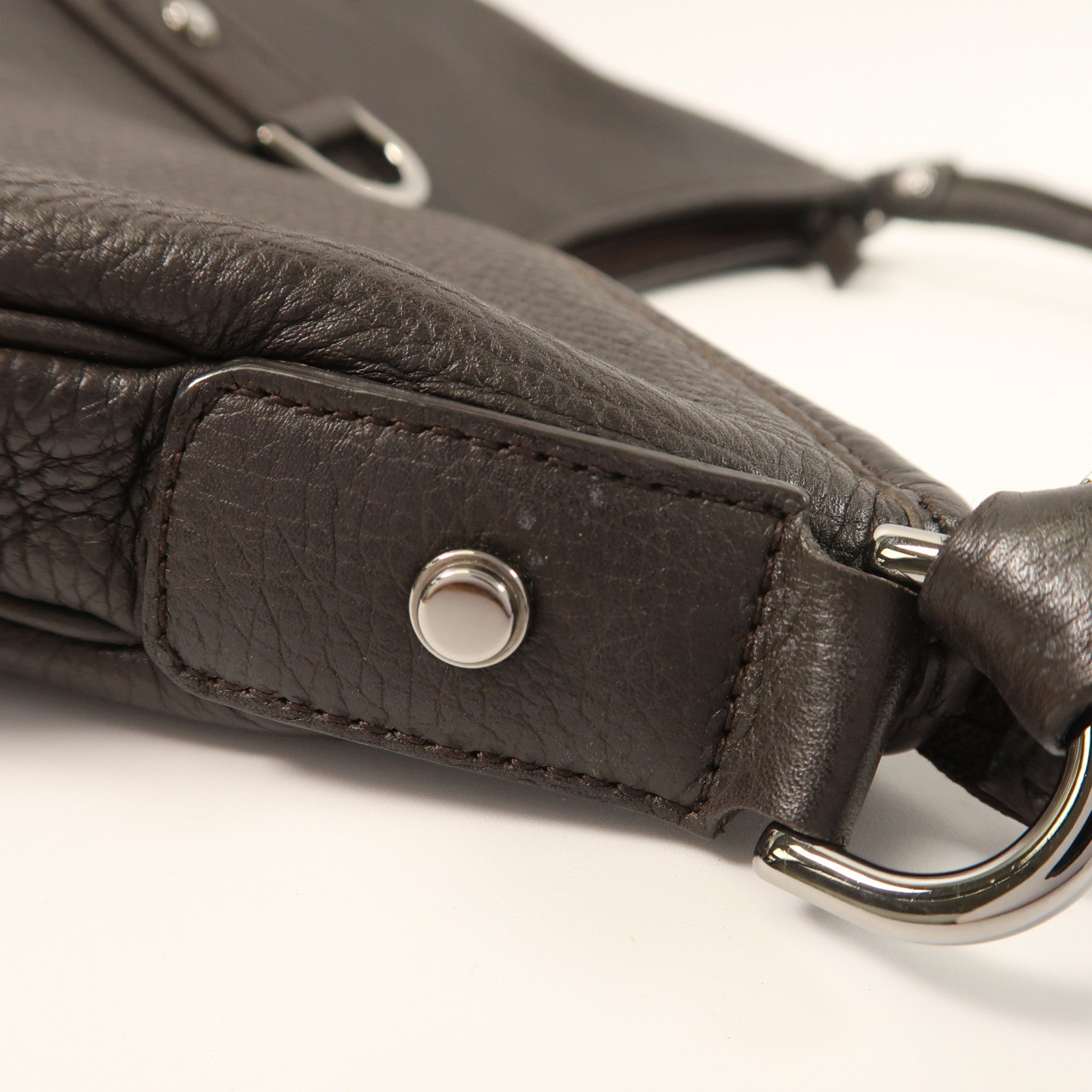 GUCCI 牛皮皮革Shoulder Bag銀扣肩背袋