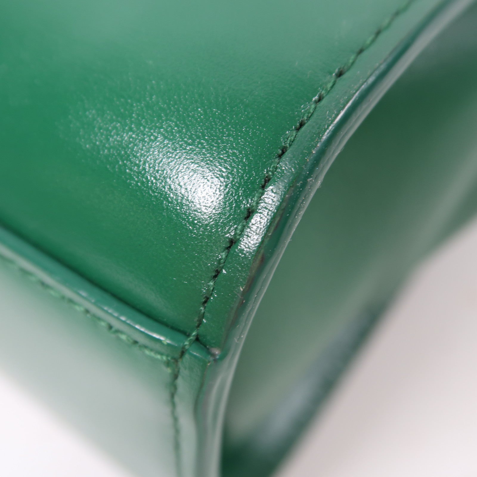 BOTTEGA VENETA 【激減優惠】牛皮皮革The Clip銀扣肩背袋綠色