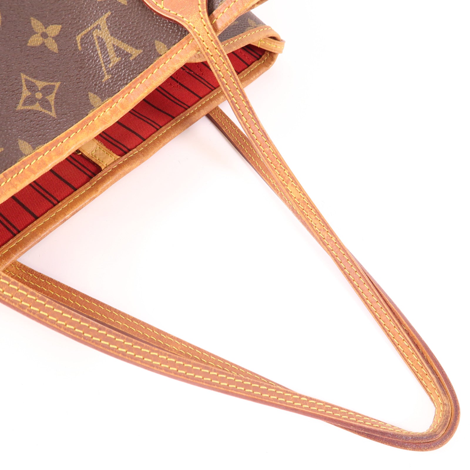 LOUIS VUITTON Monogram Neverfull MM金扣手挽袋