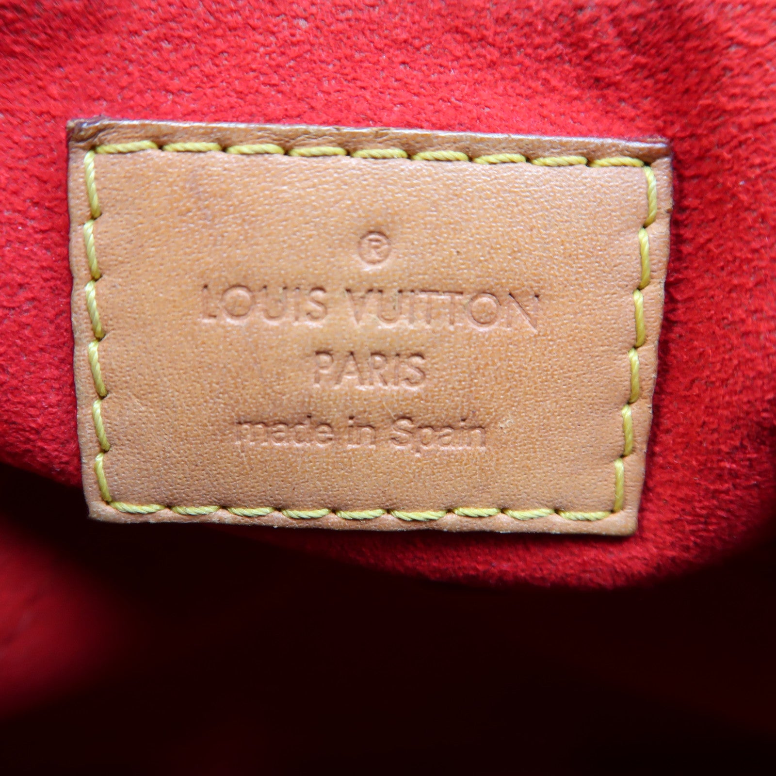 LOUIS VUITTON Monogram V Tote BB金扣手挽肩背兩用袋啡色/紅色