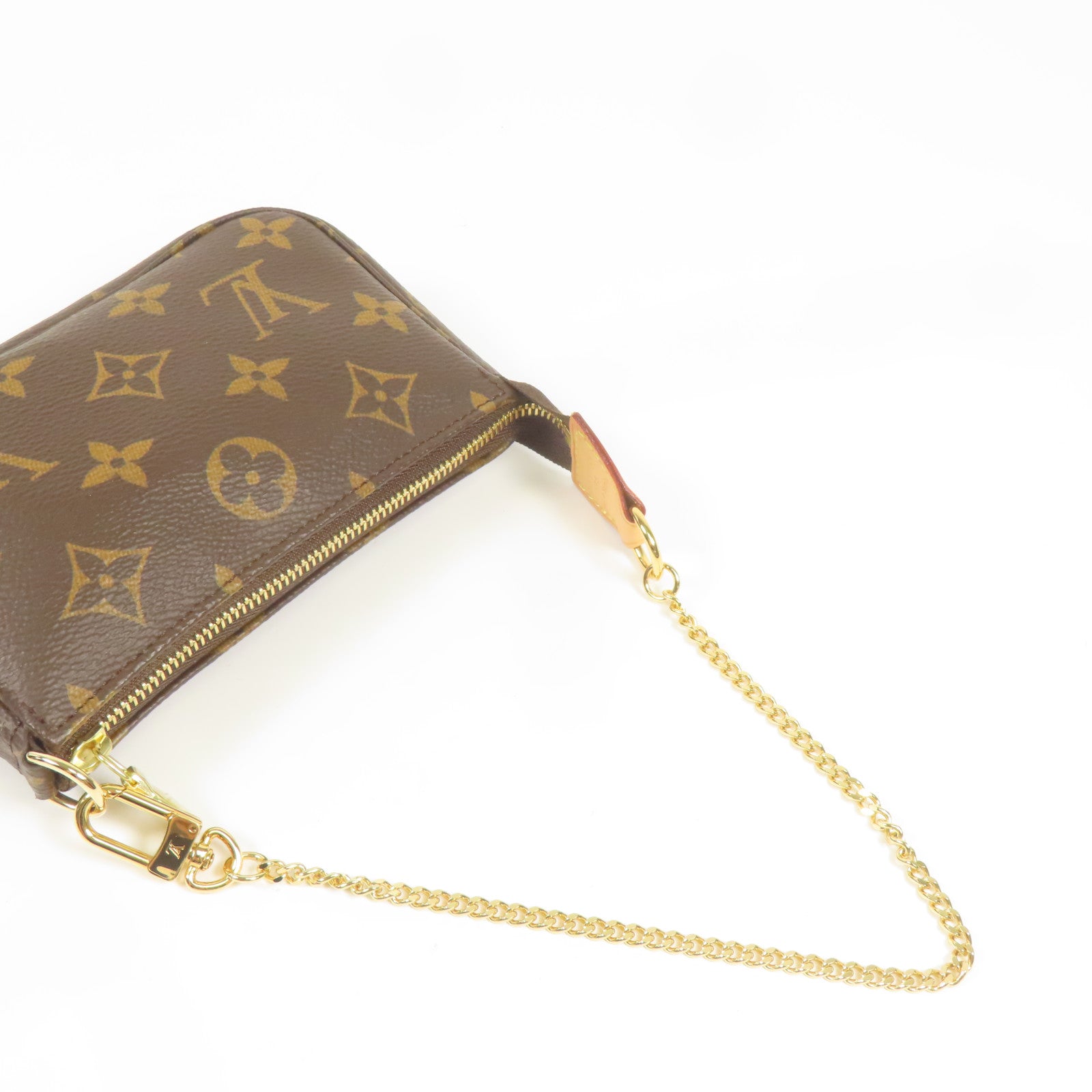 LOUIS VUITTON Monogram Mini Pochette Accessoires金扣手挽袋