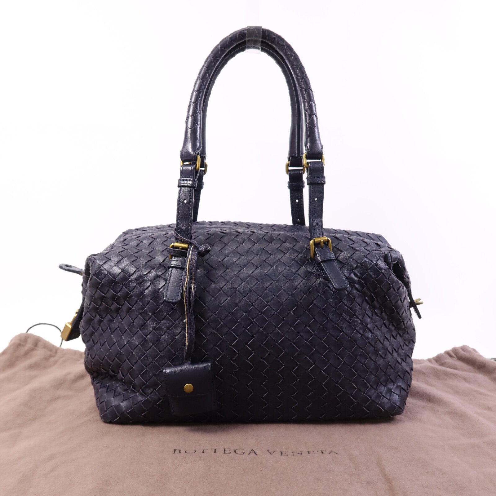 BOTTEGA VENETA 織紋皮革Shoulder Bag金扣肩背袋