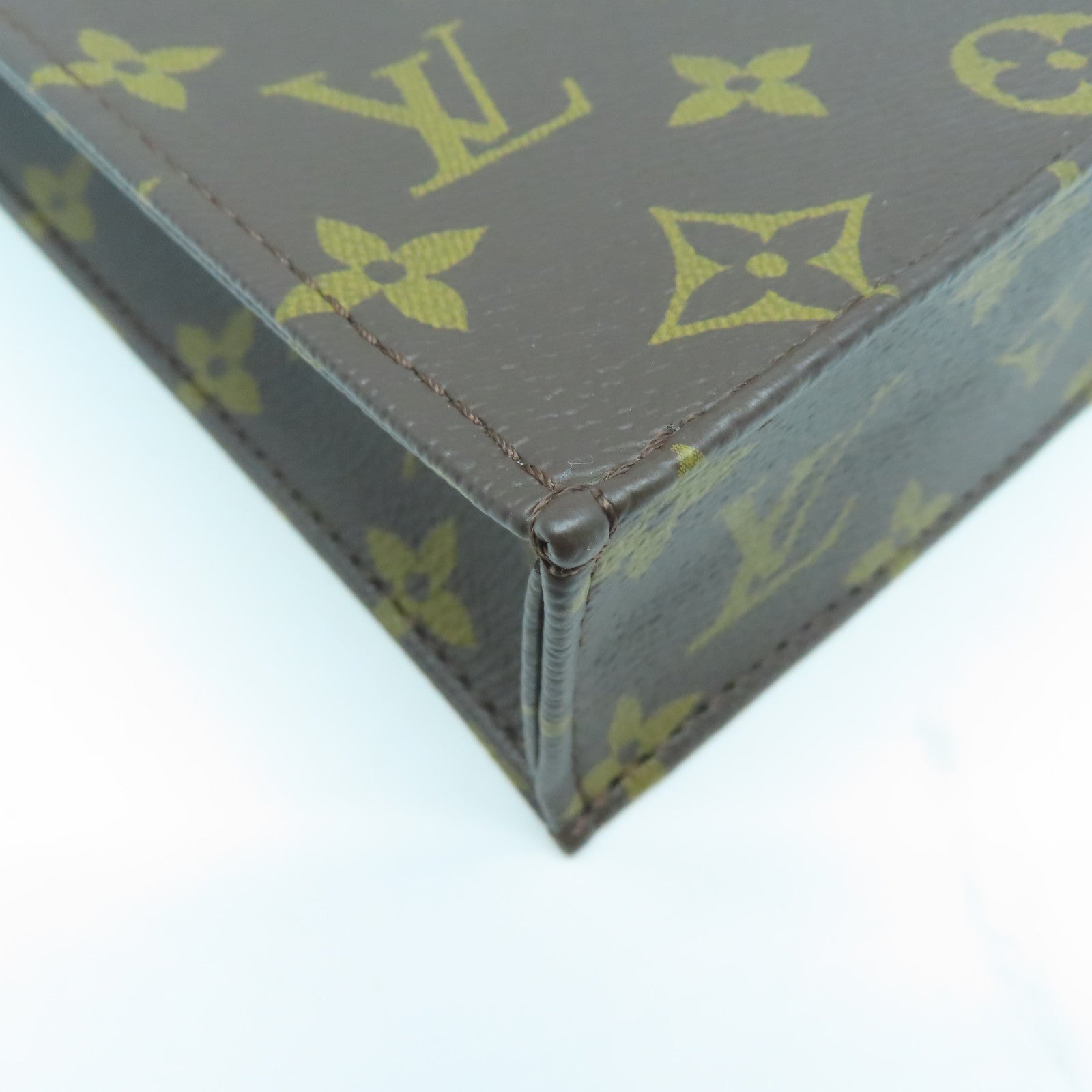 LOUIS VUITTON **【激減優惠】Monogram Petit Sac Plat金扣手挽肩背兩用袋啡色