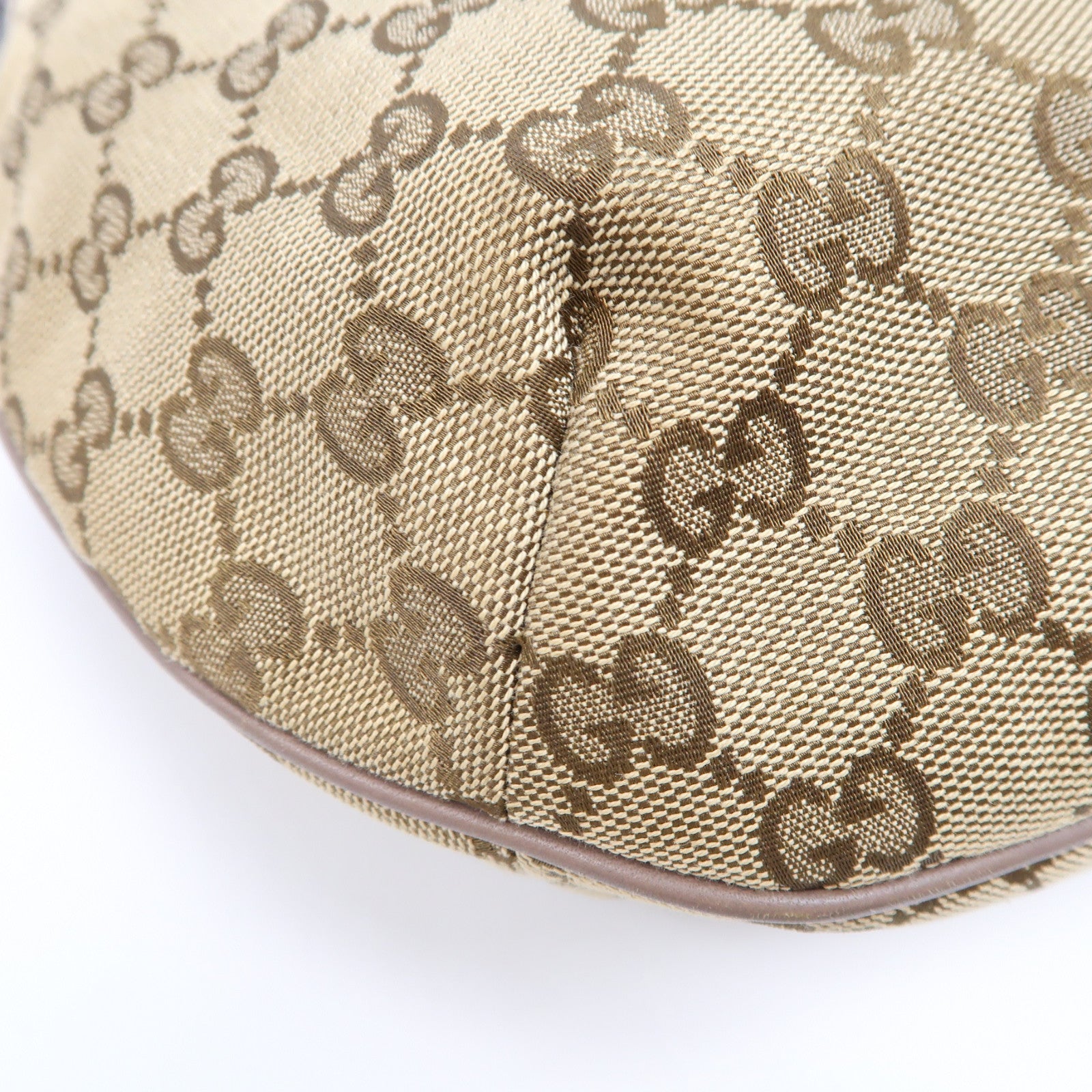 GUCCI 帆布Sherry Line Shoulder Bag金扣肩背袋啡色/粉紅色