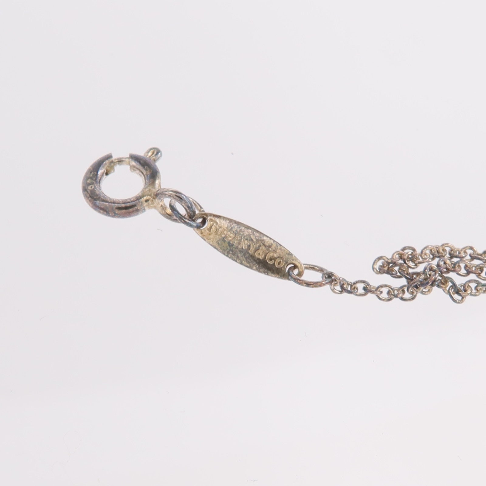 TIFFANY＆CO 925純銀Yard Turquoise Pendant項鍊